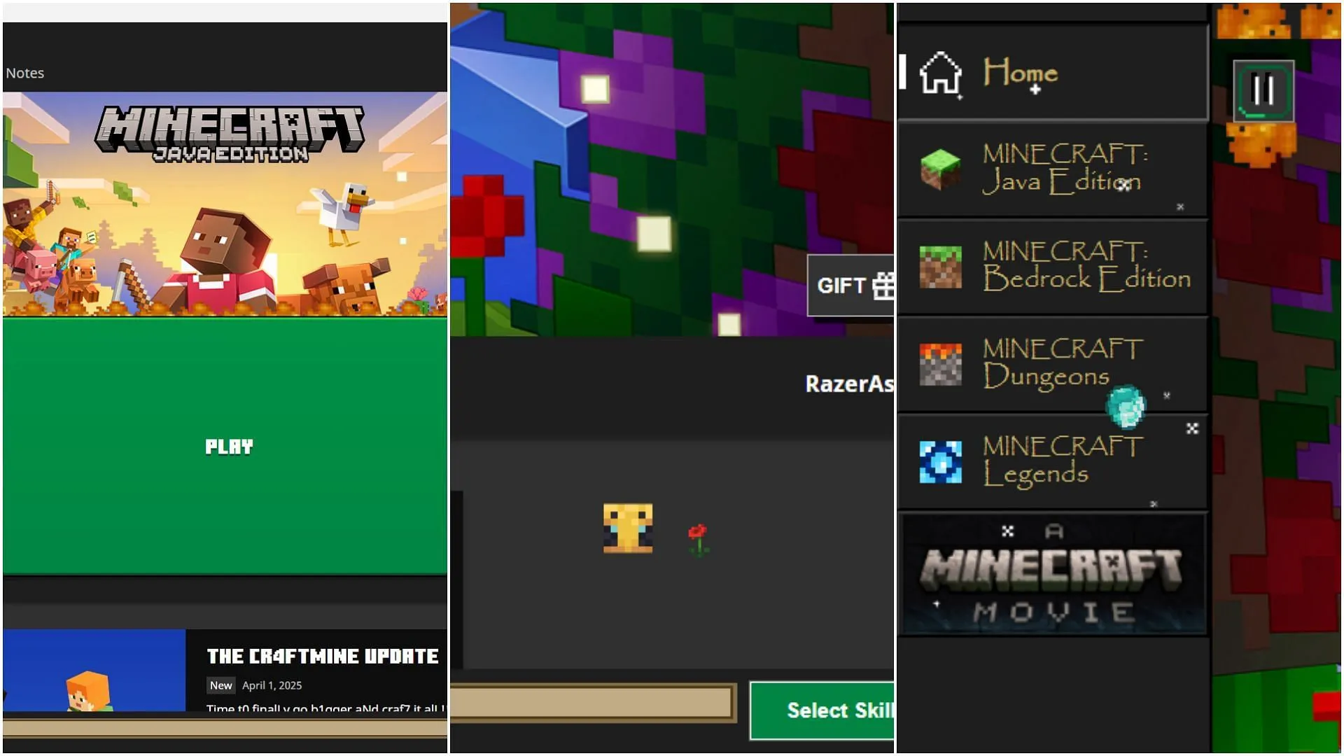 Skills are essentially bizarre launcher animations (Image via Sportskeeda Gaming // Mojang Studios)
