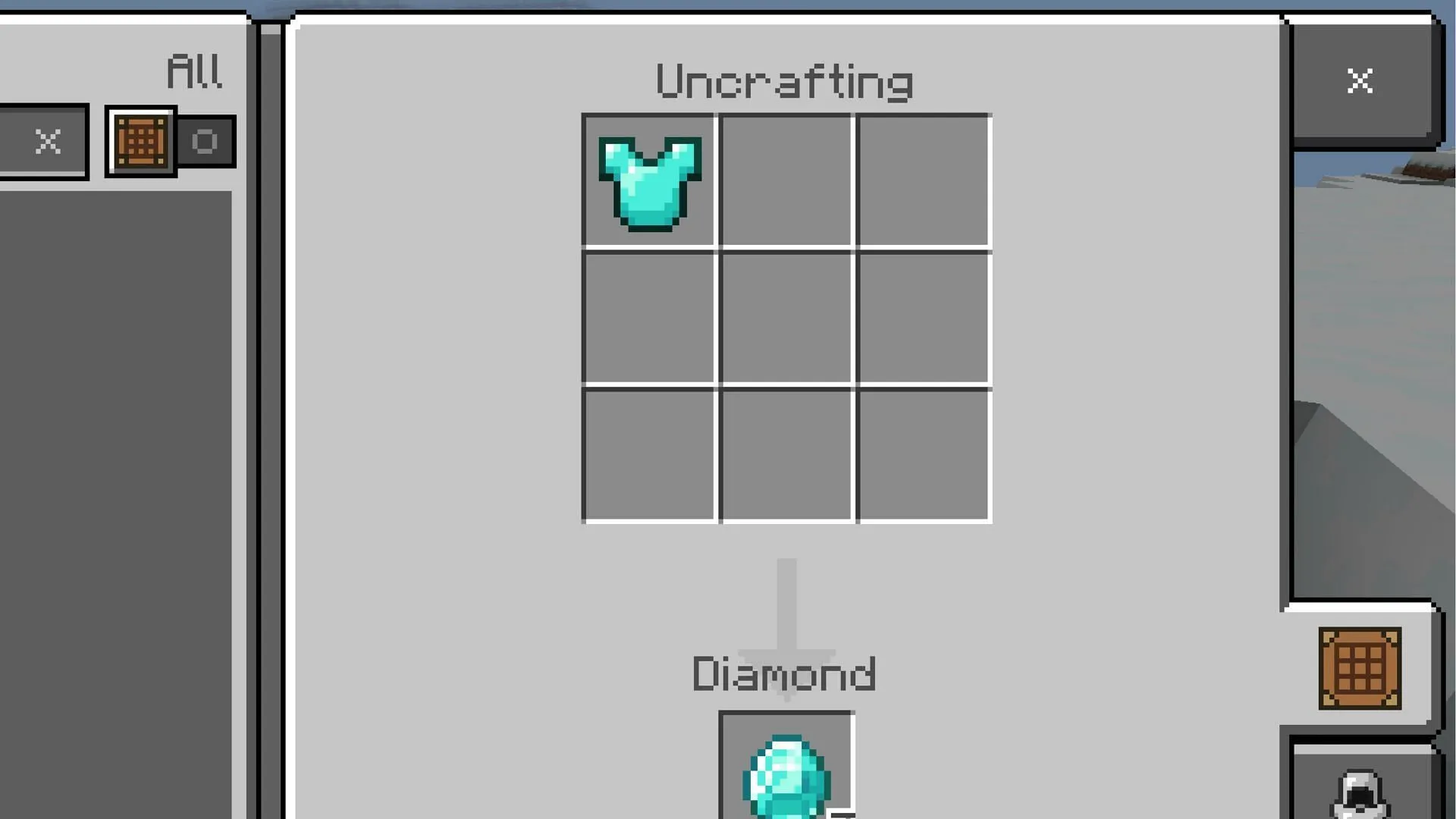 You can uncraft any item you like (Image from Mojang Studios) You can uncraft any item you like (Image from Mojang Studios)