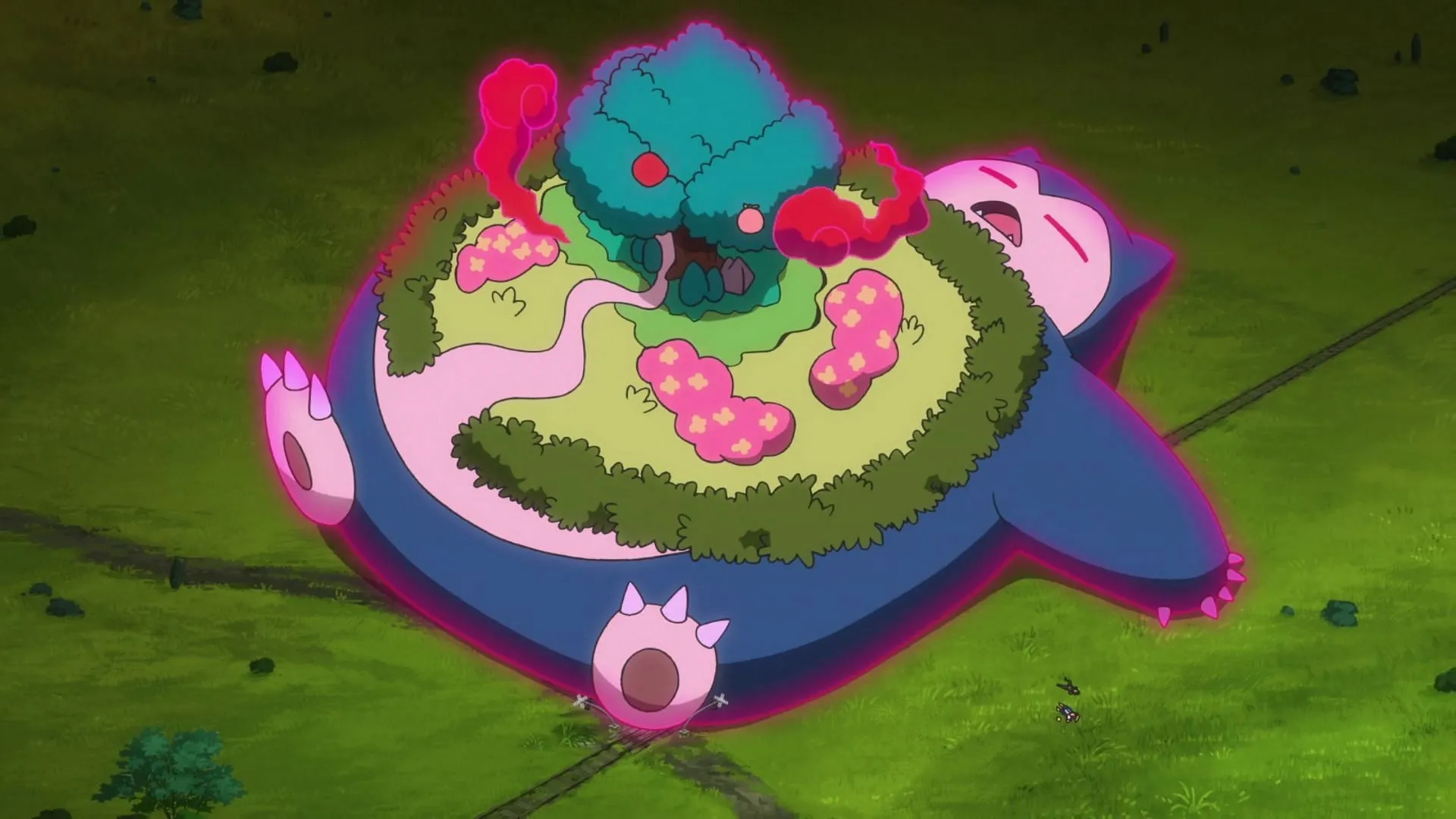 Gigantamax Snorlax in the anime (Image via TPC)