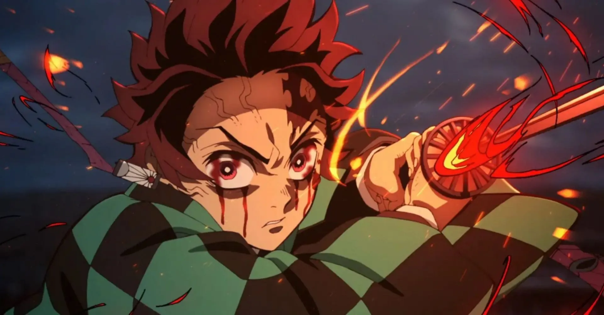 Tanjiro as seen in Demon Slayer (image via Ufotable)