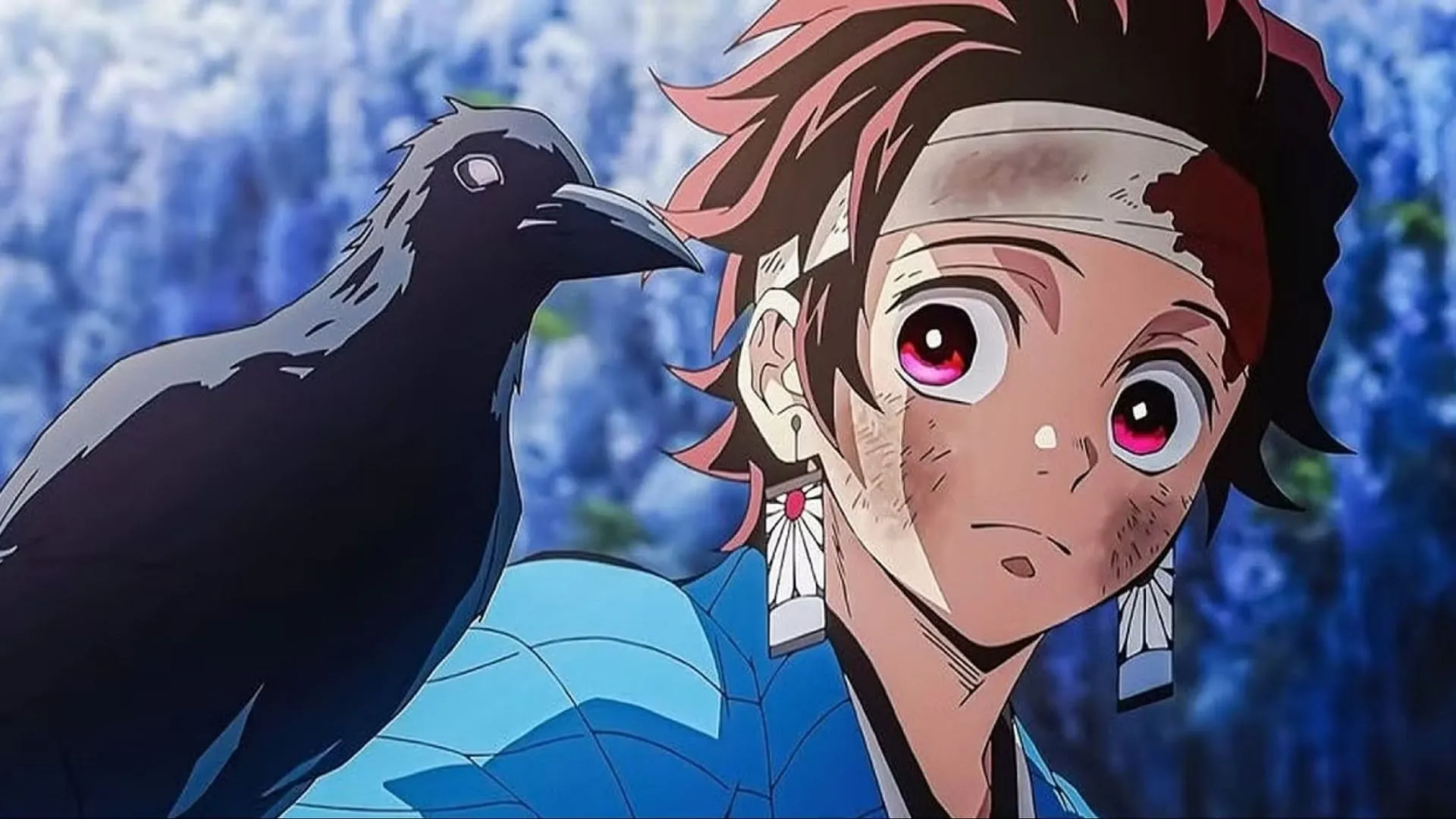Tanjiro and the Kasugai crows from Demon Slayer (Image via Ufotable) Tanjiro and the Kasugai crows from Demon Slayer (Image via Ufotable)