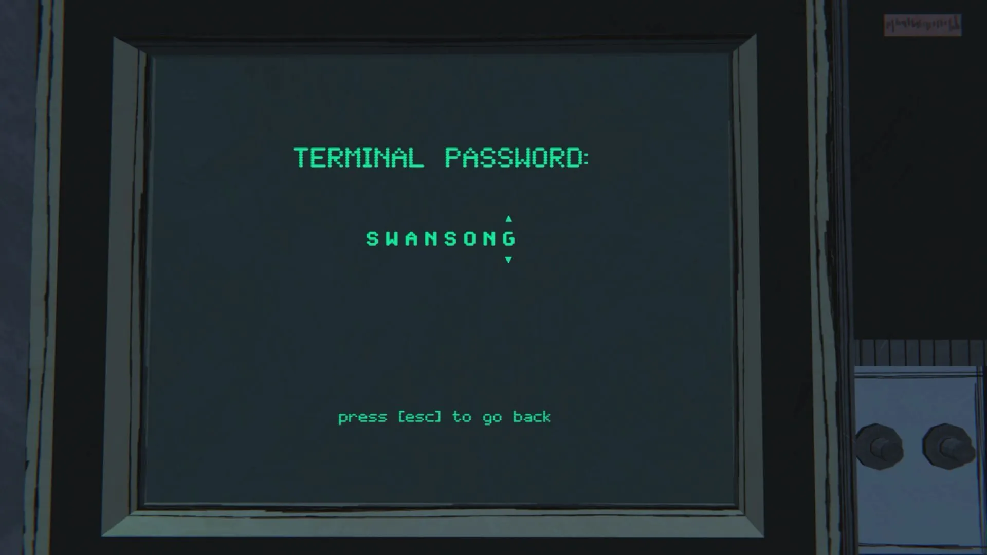 Terminal password (Image via Raw Fury || 100% Guides)