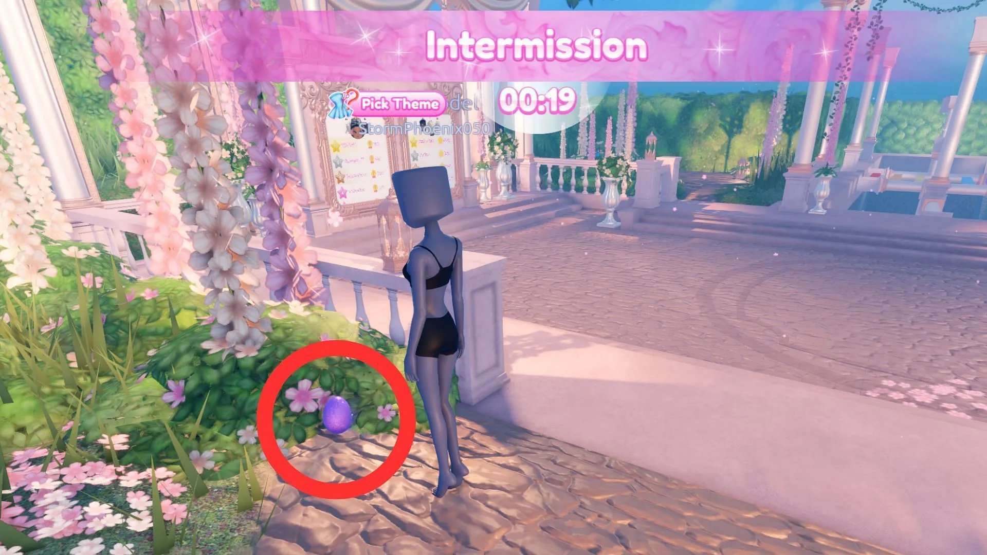 Earn an exclusive pose by collecting all the eggs (Image via Roblox)