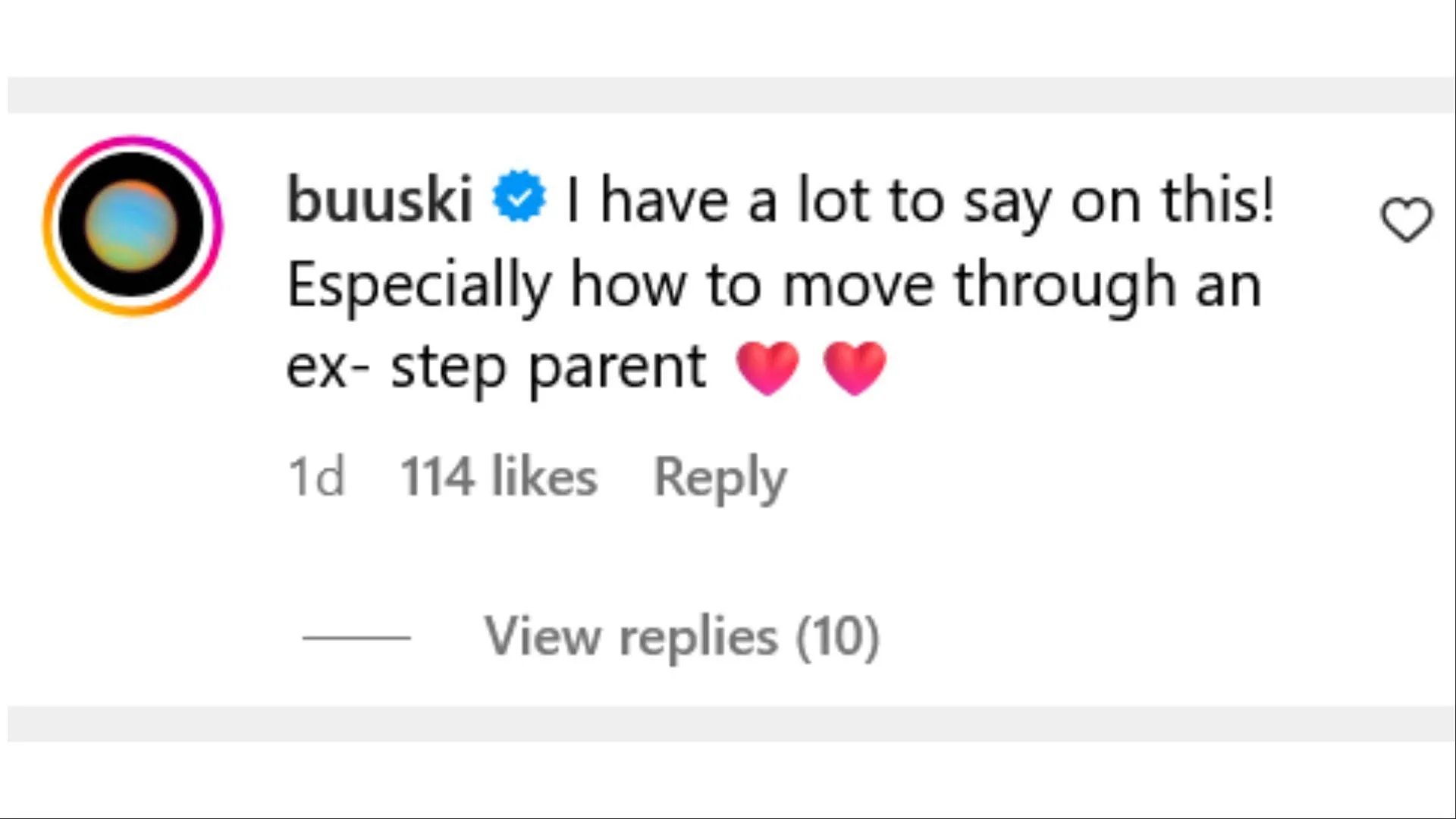 Tallulah's statement on blended family (Image via Instagram / @buuski) Tallulah's statement on blended family (Image via Instagram / @buuski)