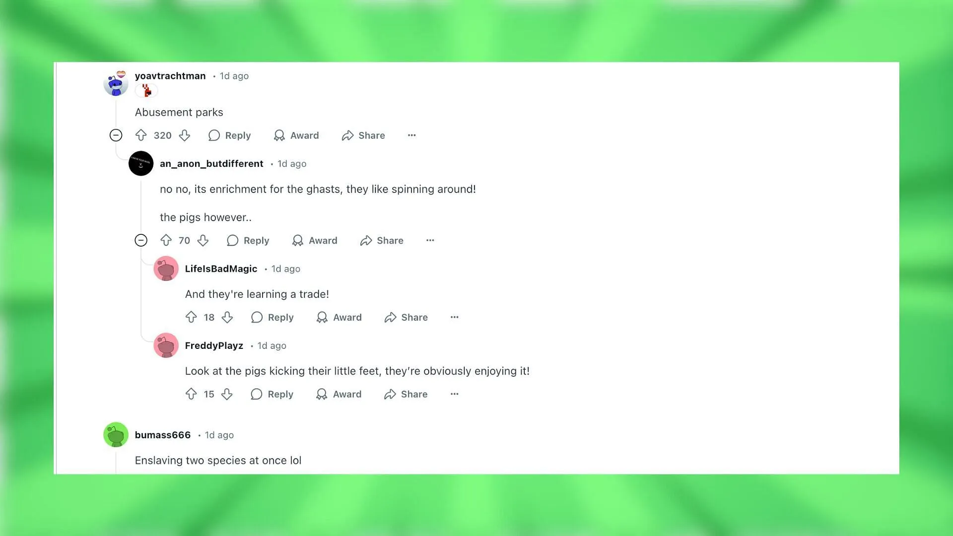 Redditors react to the amusement ride made in Minecraft using happy ghasts (Image via Reddit) Redditors react to the amusement ride made in Minecraft using happy ghasts (Image via Reddit)