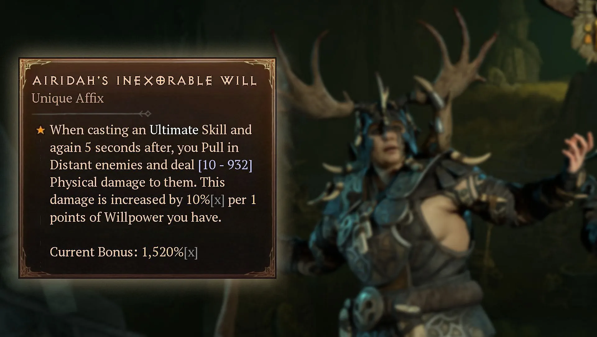 Unique Effect of Airidah’s Inexorable Will (Image via Blizzard Entertainment)
