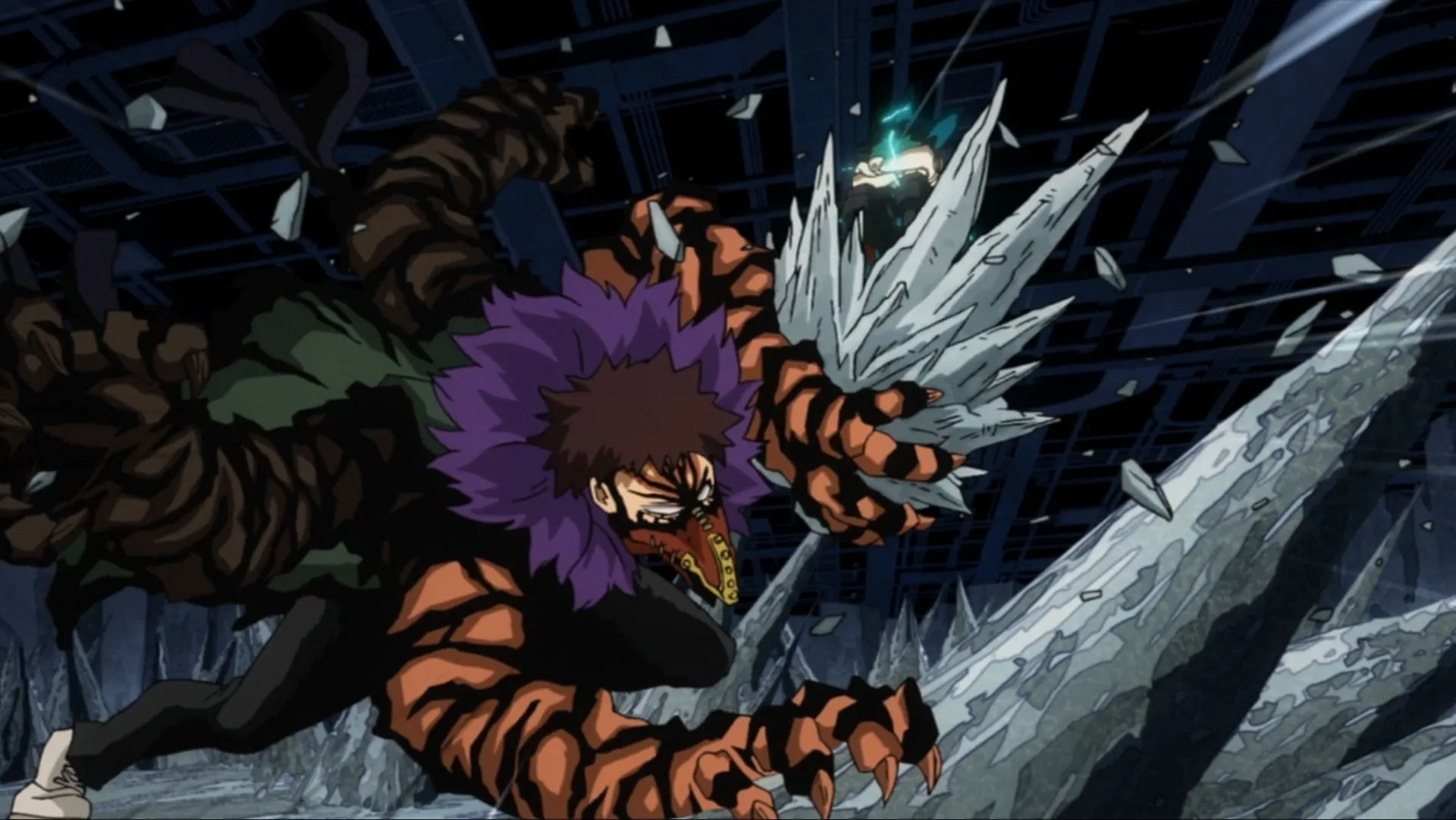 Deku battling Kai fused with Shin from My Hero Academia (Image via Bones)