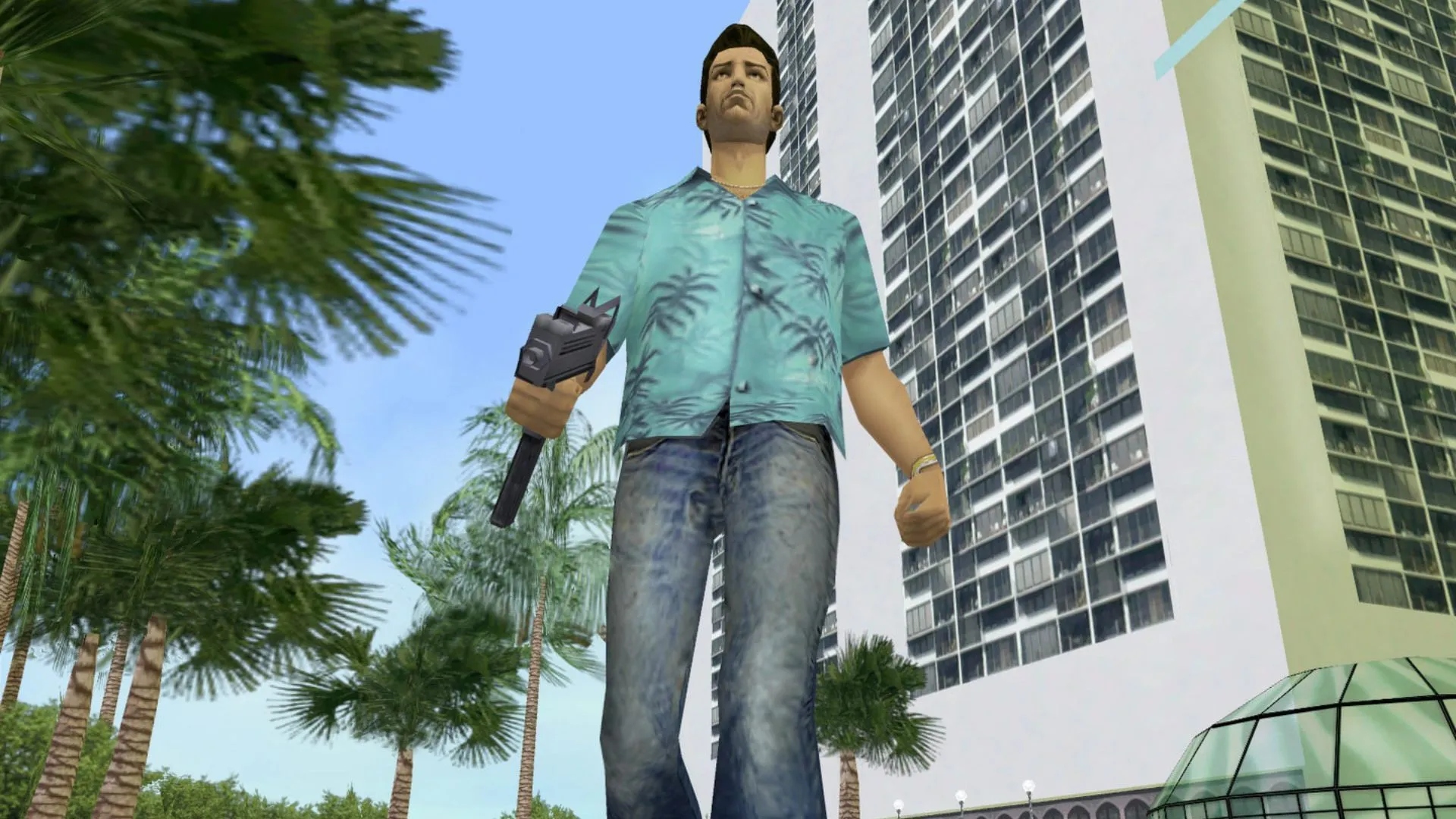 Tommy Vercetti in his signature outfit Tommy Vercetti in his signature outfit