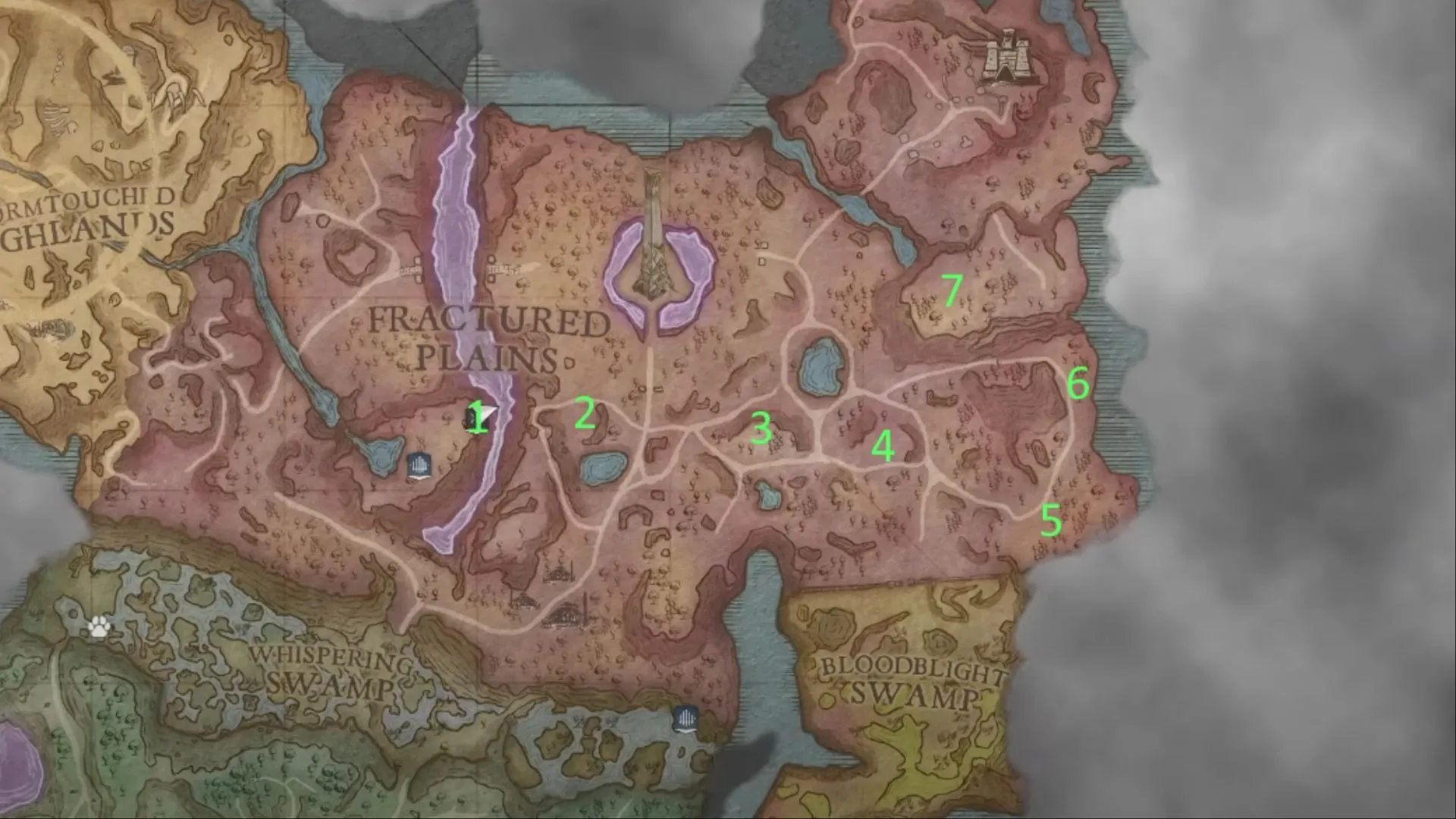 Locations of the trees for the quest Locations of the trees for the quest