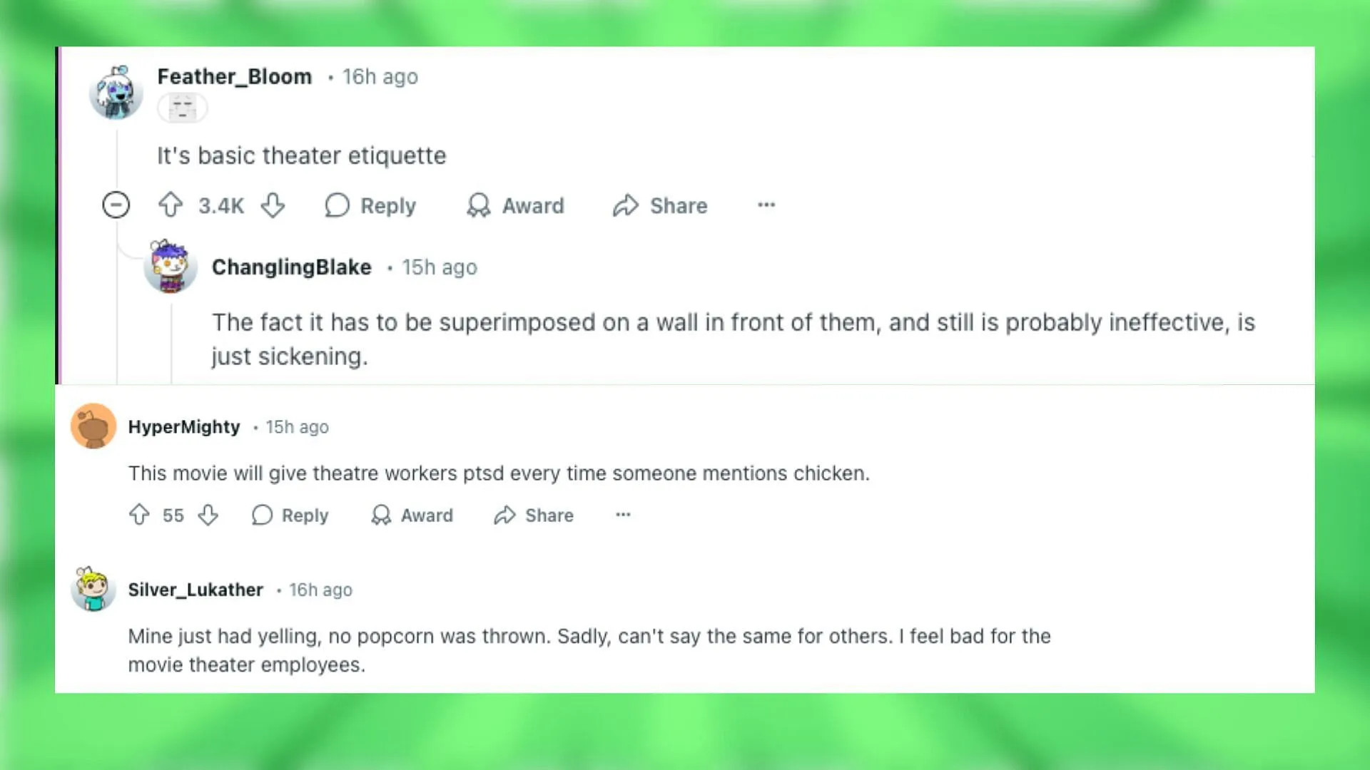 Redditors react to the chicken jockey scene controversy (Image via Reddit)