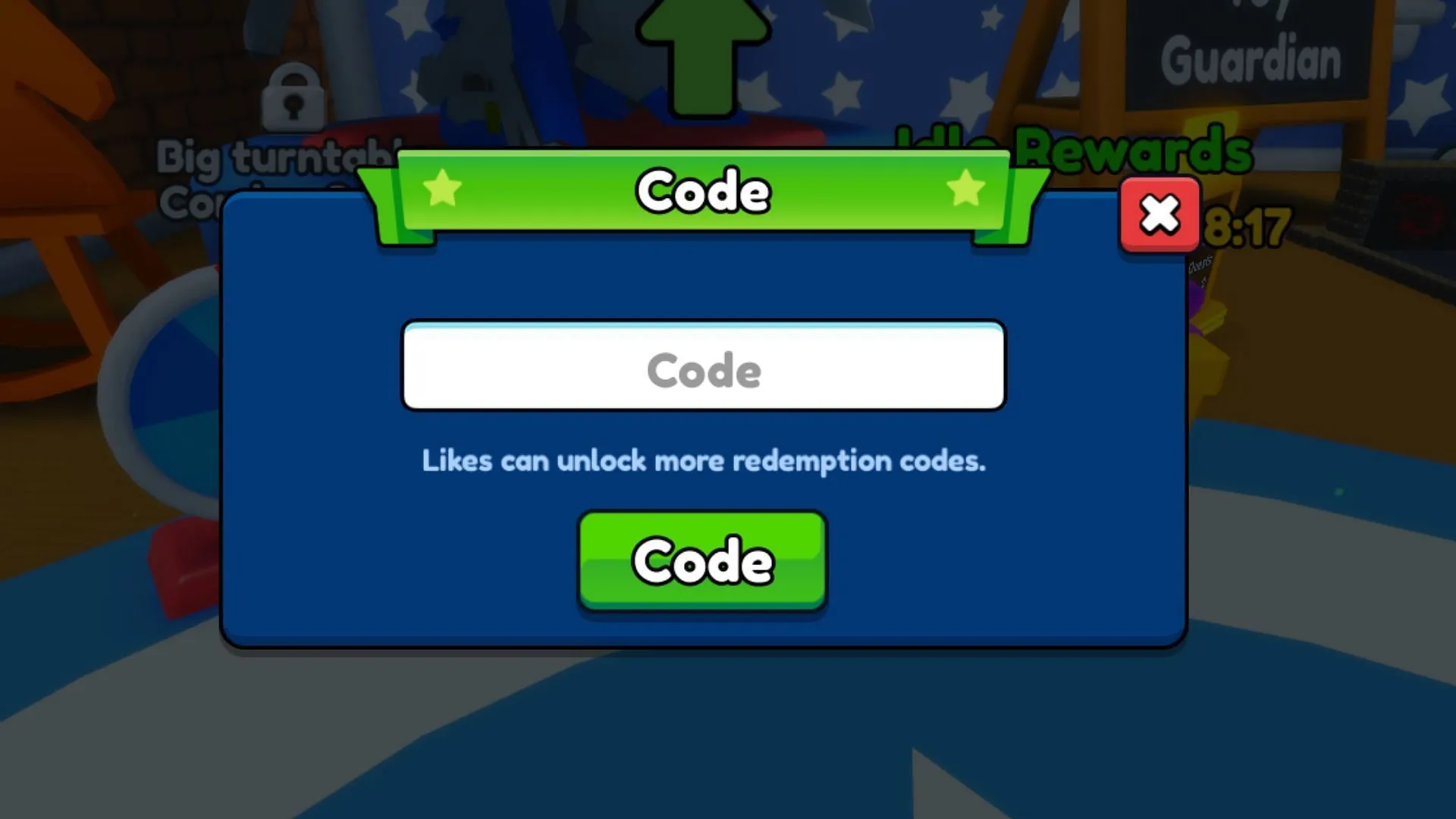 Redeem codes in Toy Guardian (Image via Roblox) Redeem codes in Toy Guardian (Image via Roblox)