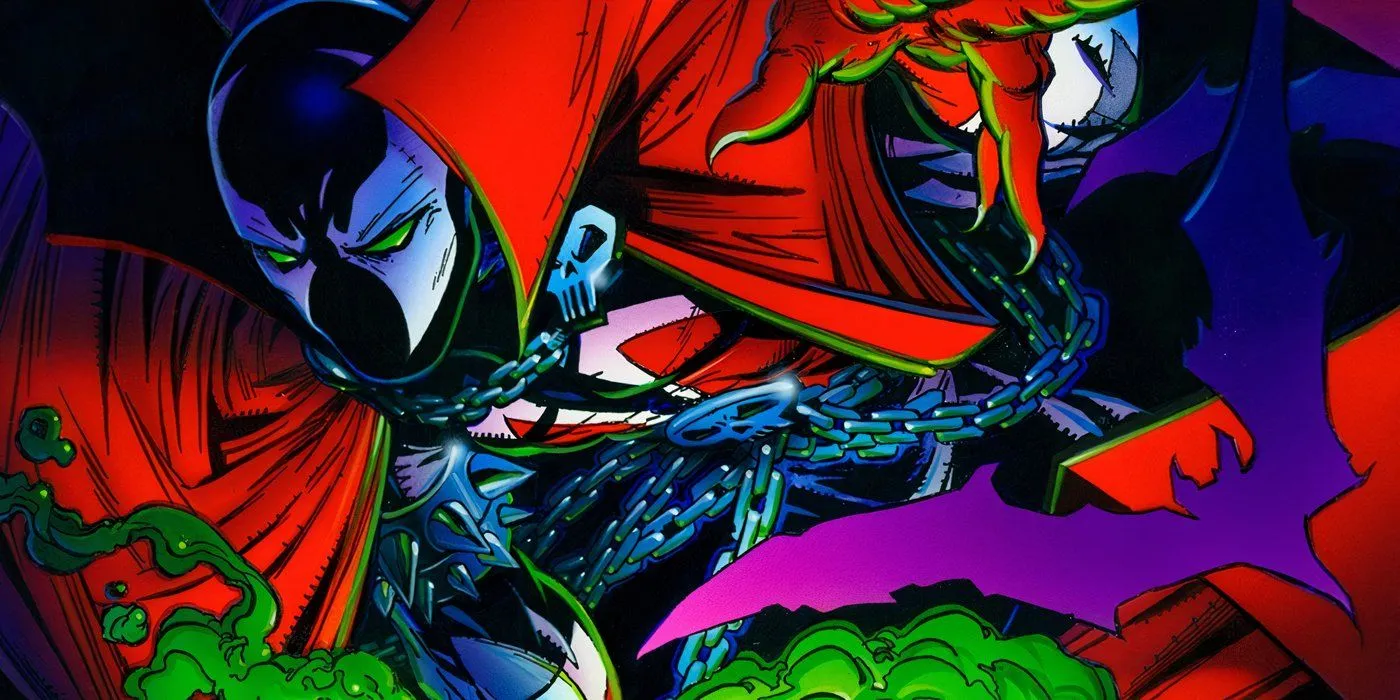 Al Simmons' Spawn hunched over, ready to strike.
