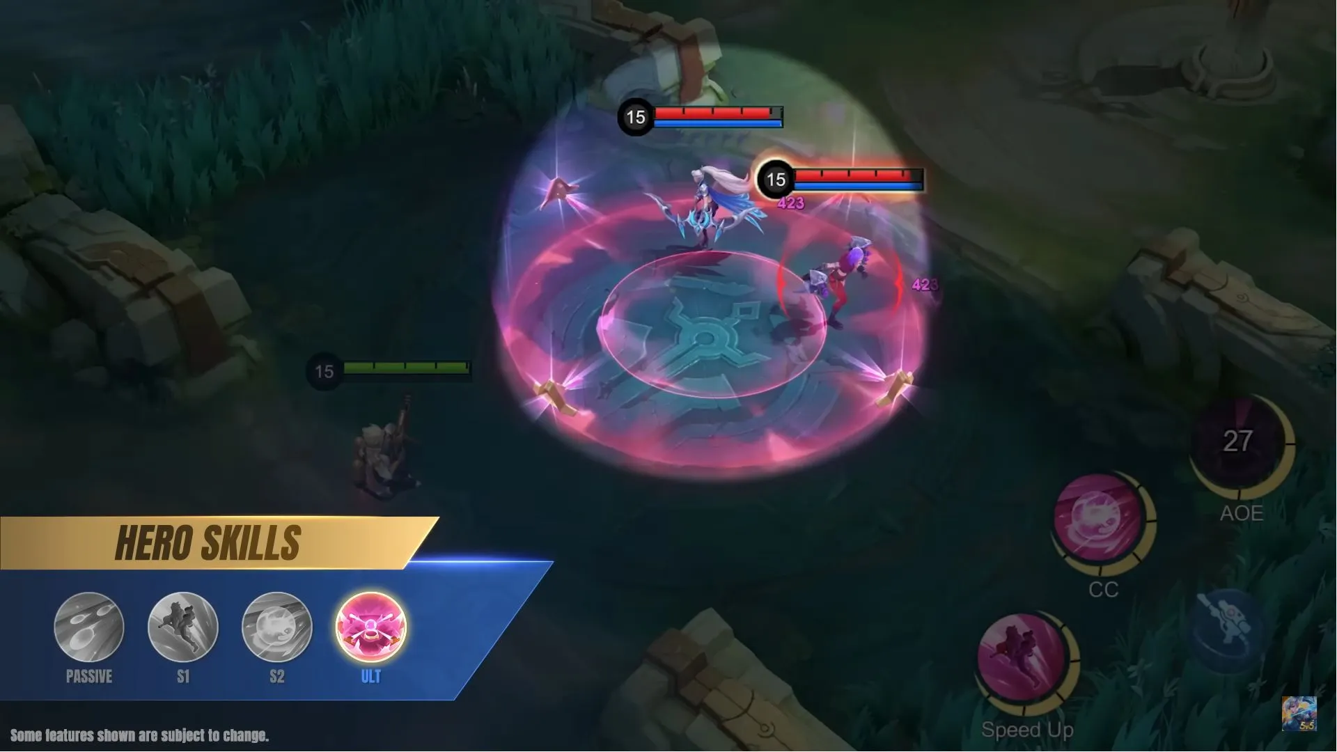Kimmy slows down enemies in the area using her ultimate Kimmy slows down enemies in the area using her ultimate