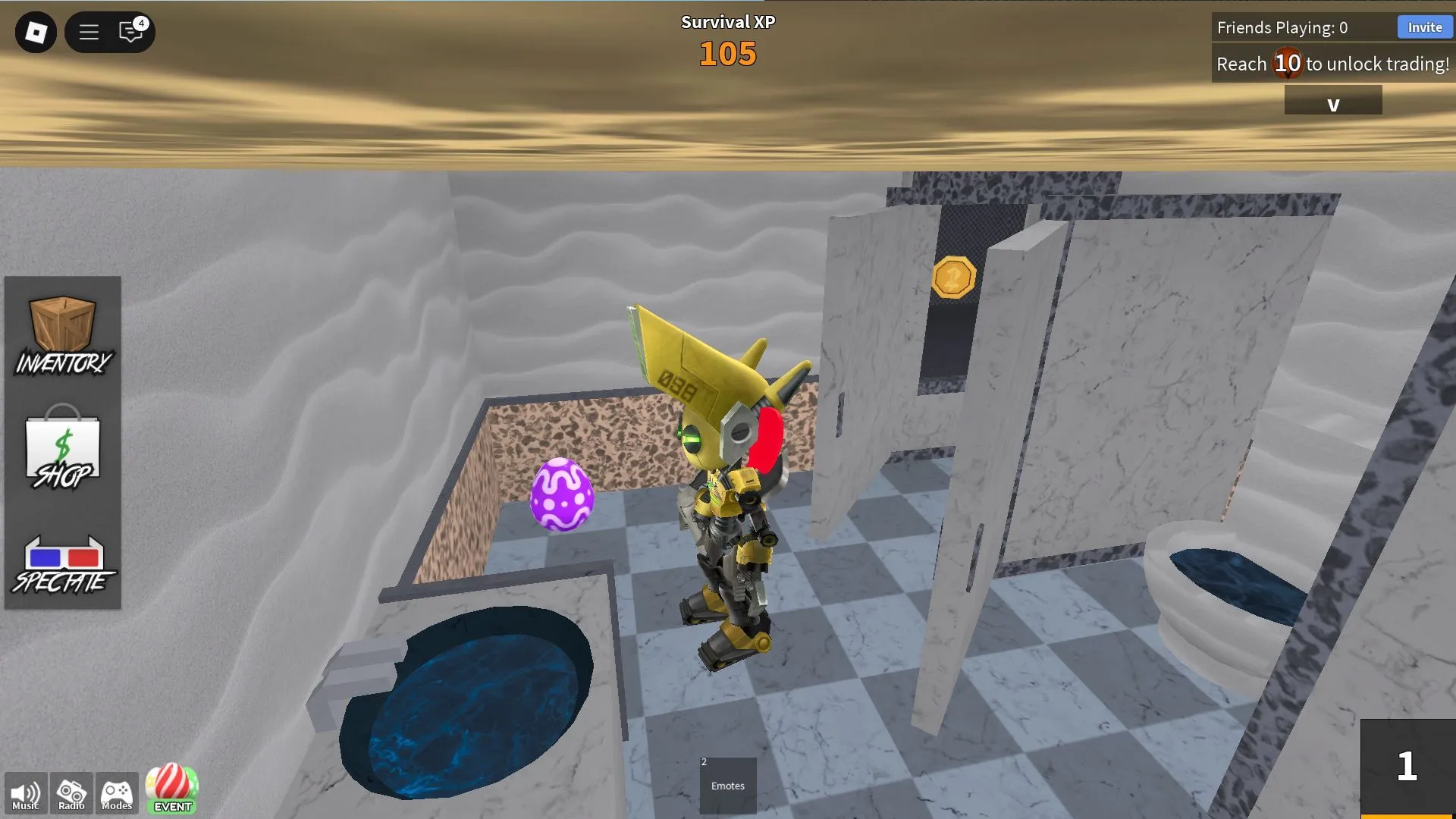 Find eggs in hidden locations of the map (Image via Roblox)