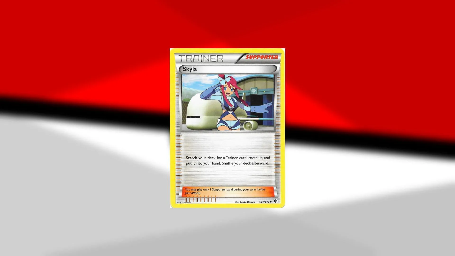 Skyla in the Pokémon Trading Card Game (Image via The Pokémon Company) Skyla in the Pokémon Trading Card Game (Image via The Pokémon Company)