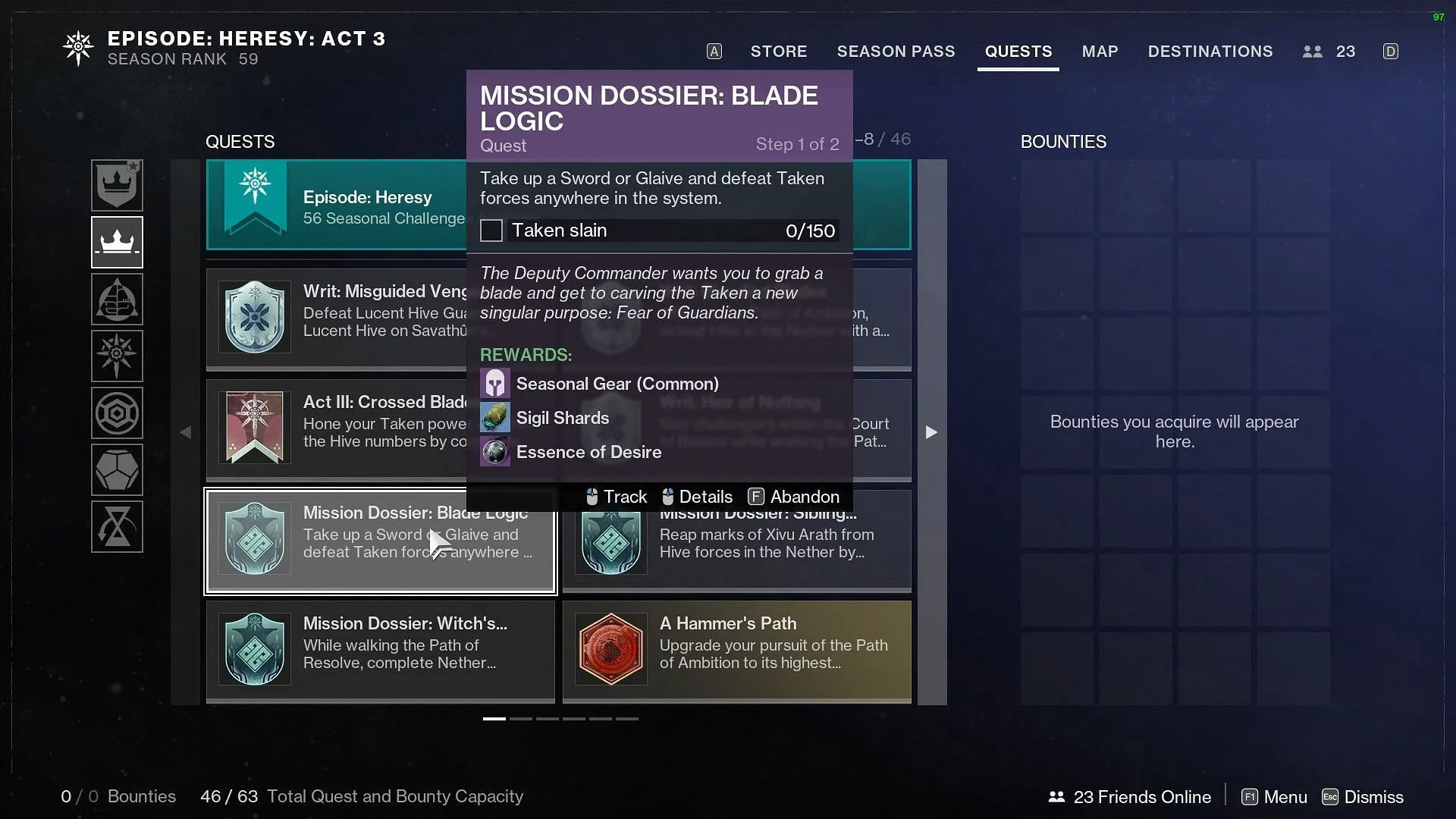 Mission Dossier: Blade Logic (Image via Bungie) Mission Dossier: Blade Logic (Image via Bungie)