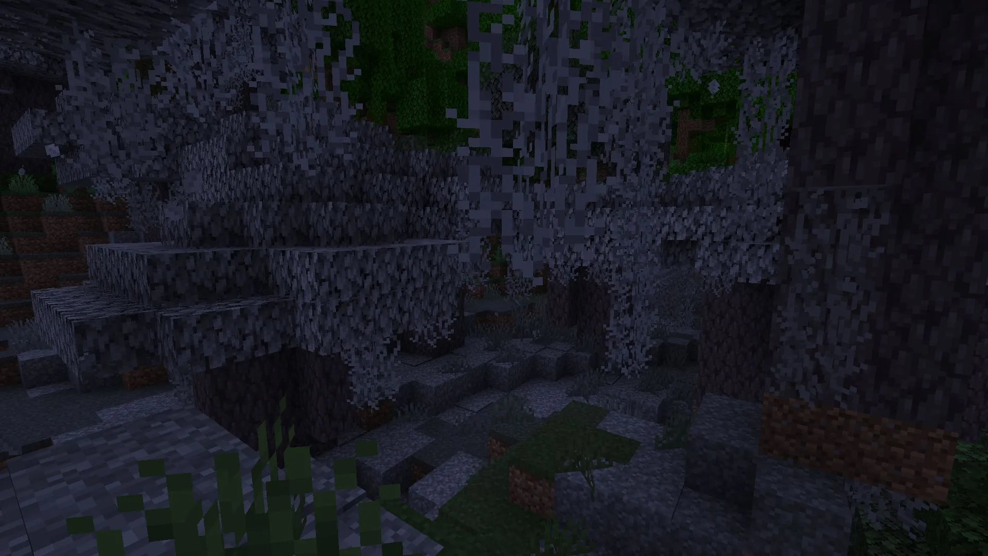 Build a pale oak tree farm (Image via Mojang Studios)