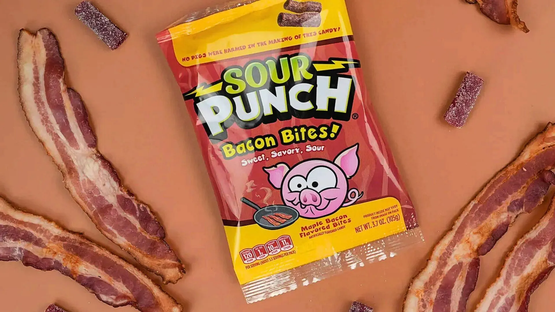 Savory maple bacon bites, a limited edition pack (Image via shopamericanlicorice.com) Savory maple bacon bites, a limited edition pack (Image via shopamericanlicorice.com)