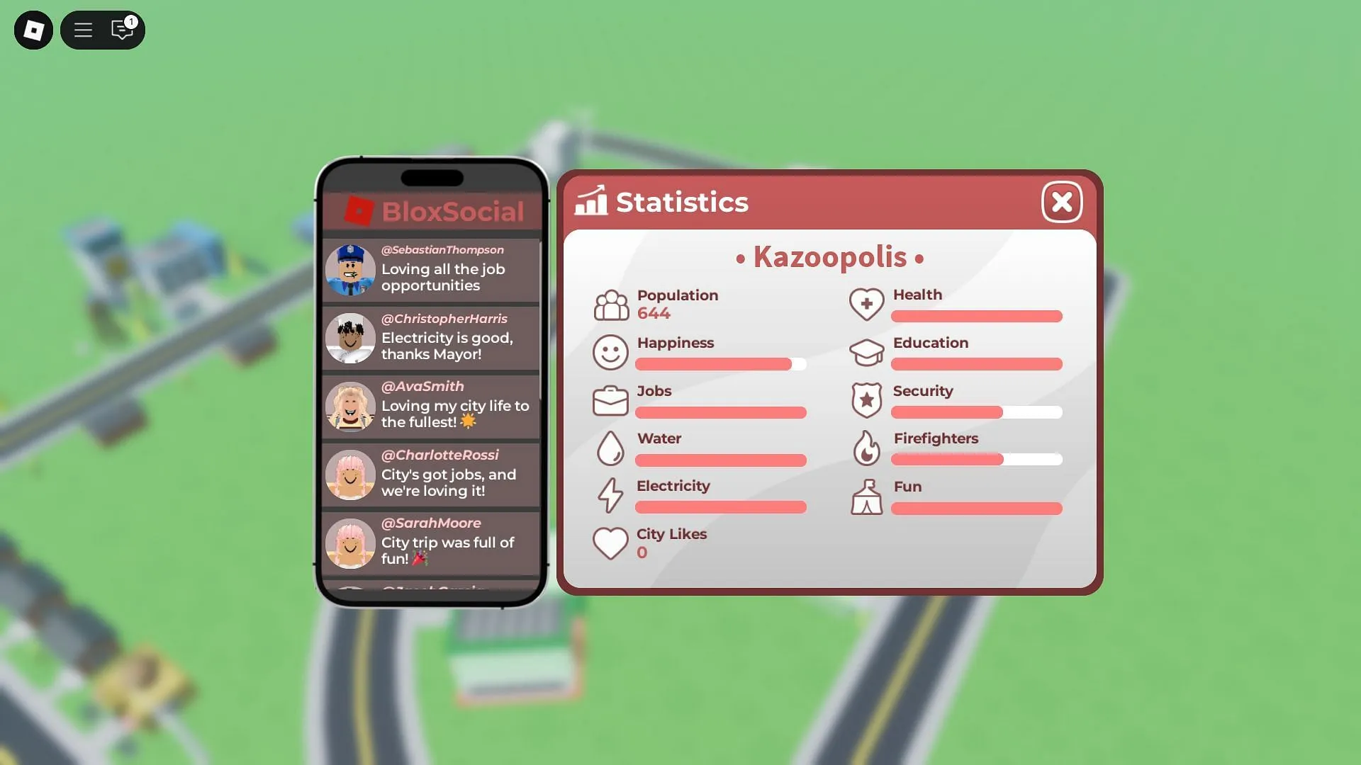 The Statistics screen (Image via Roblox) The Statistics screen (Image via Roblox)
