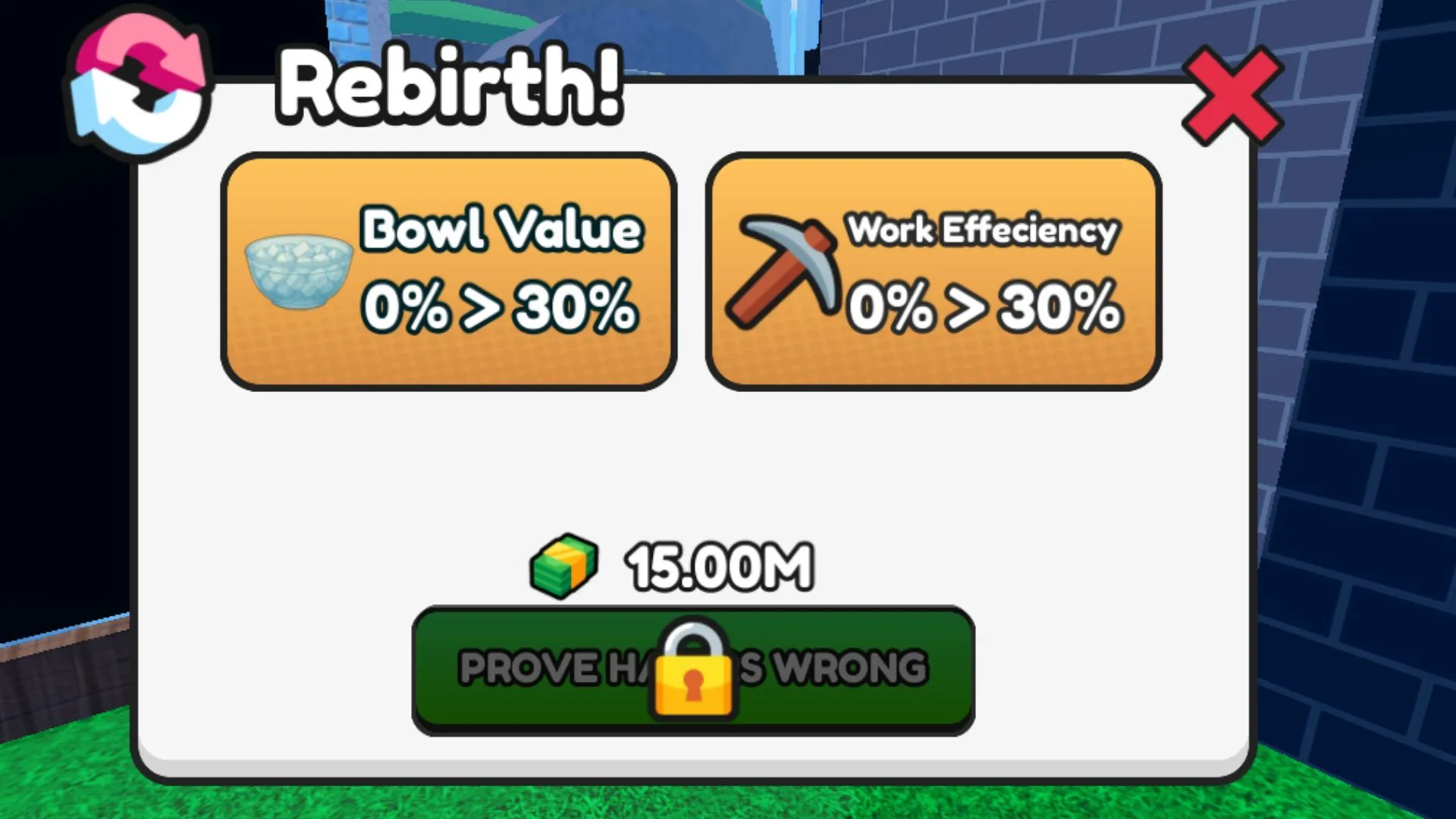 Collect Cash to perform Rebirths (Image via Roblox)