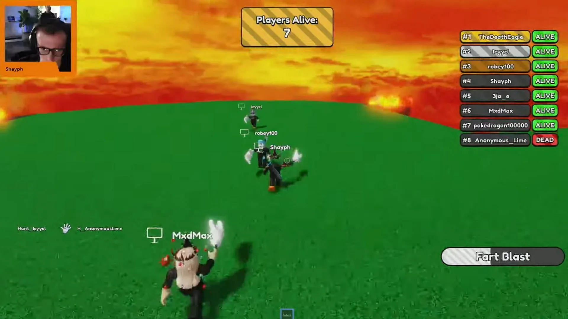 Shayph rebounded effectively in 'Slap Battles' (Image via YouTube/Roblox)
