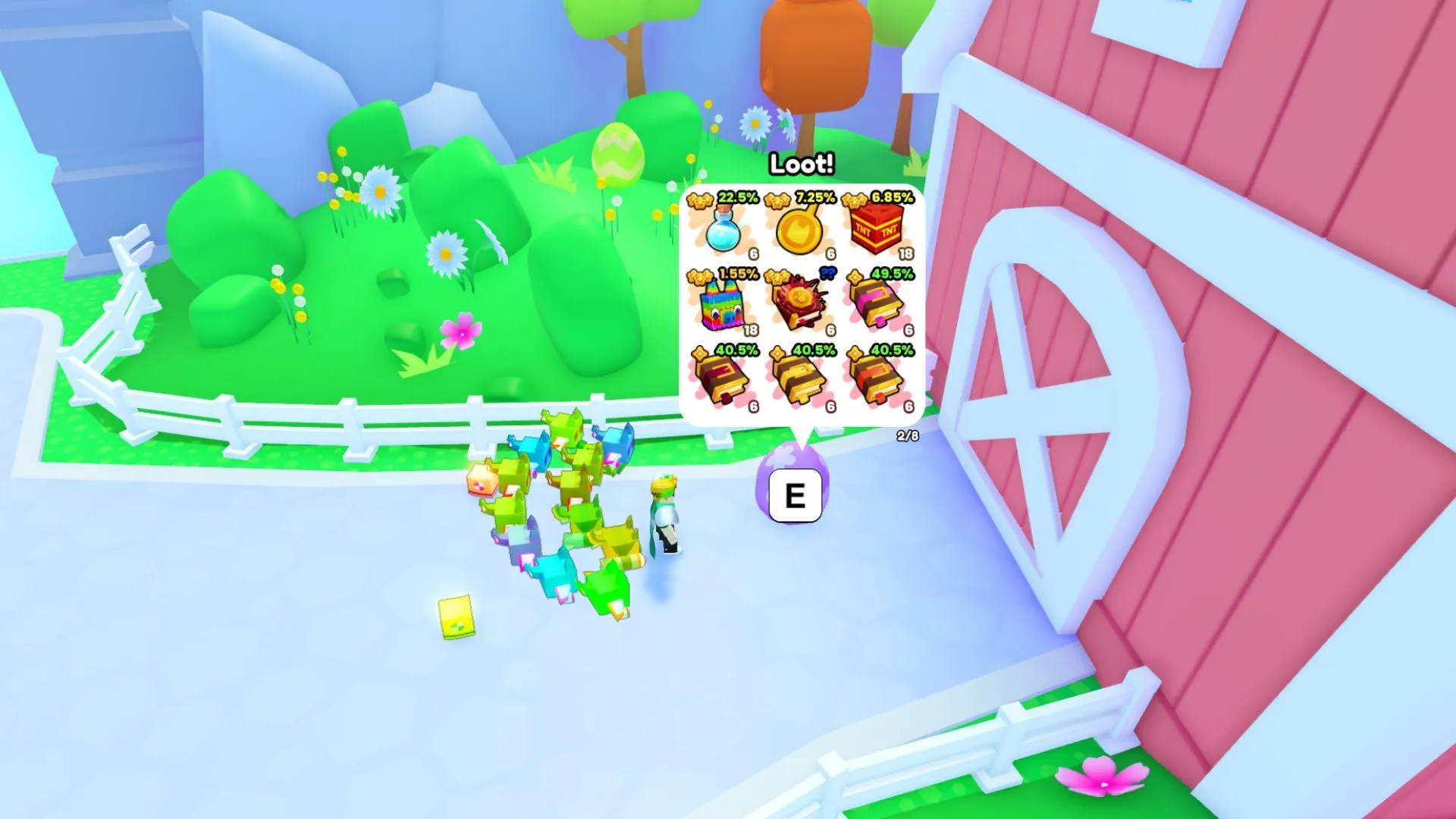 The Easter Eggs spawn every half an hour in the Pet Simulator 99 event area (Image via Roblox)