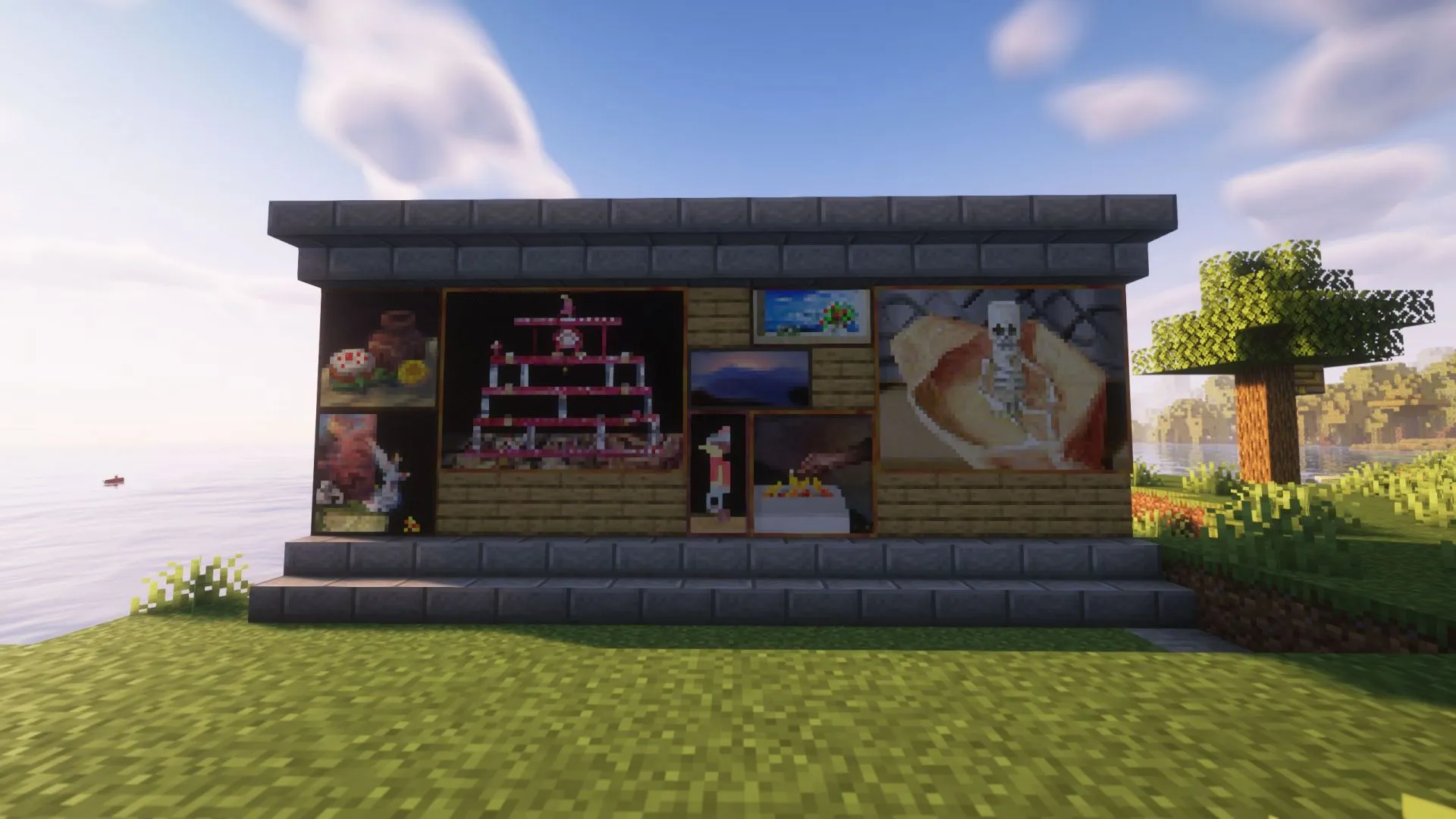 Paintings are a classic decorative choice.