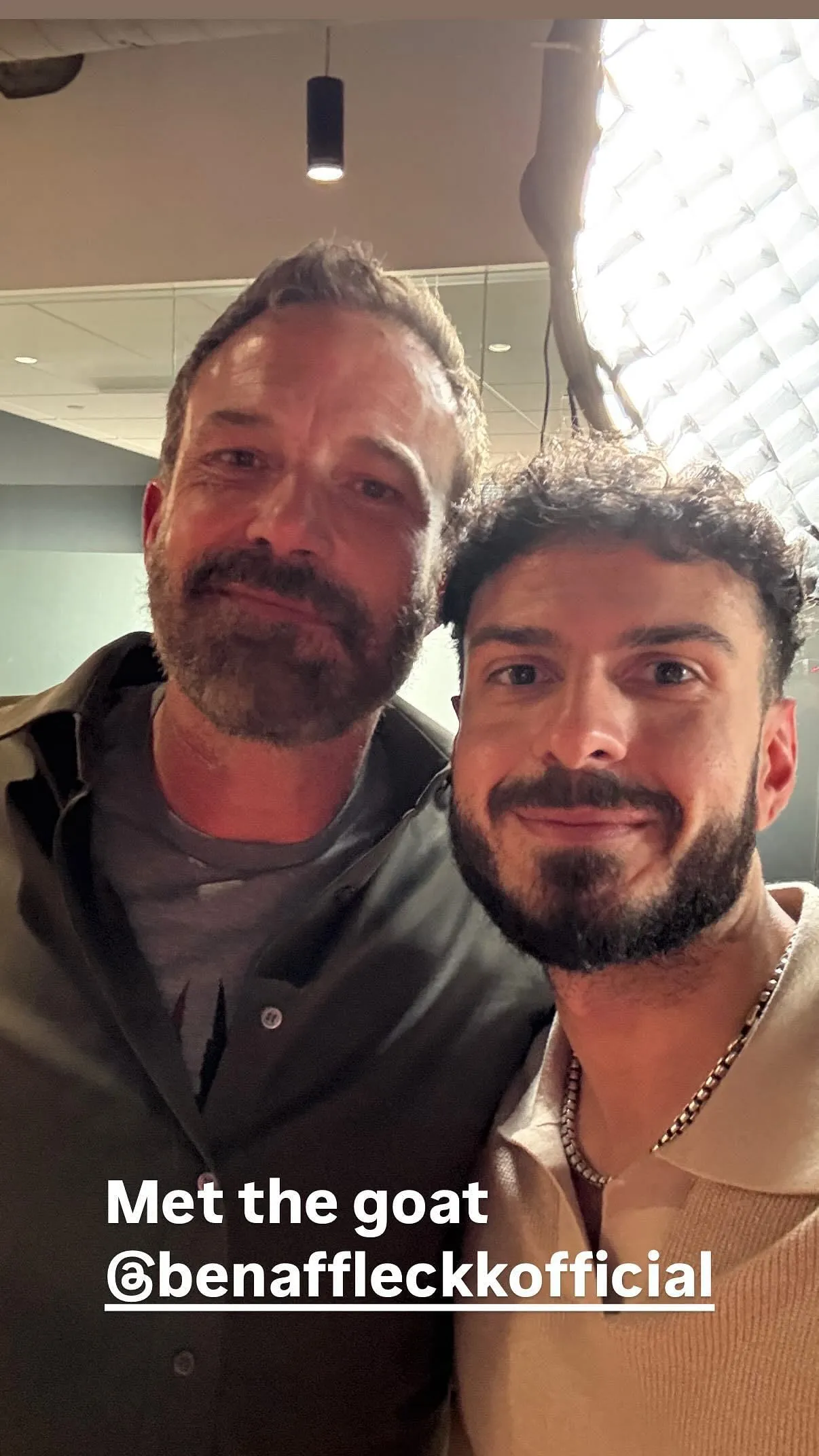 The streamer's post with Ben Affleck The streamer's post with Ben Affleck