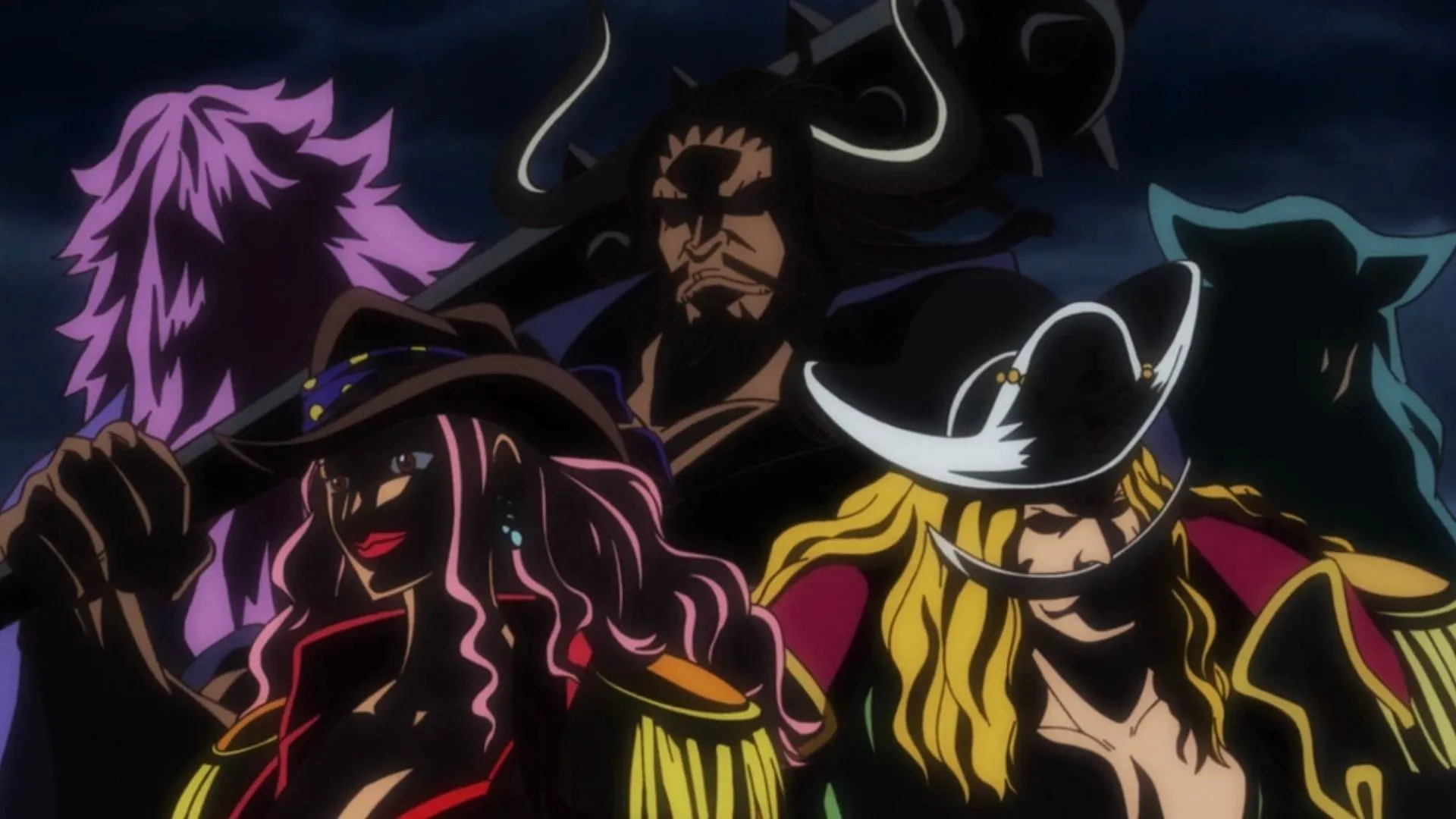 Members of the Rocks Pirates (Image via Shueisha) Members of the Rocks Pirates (Image via Shueisha)