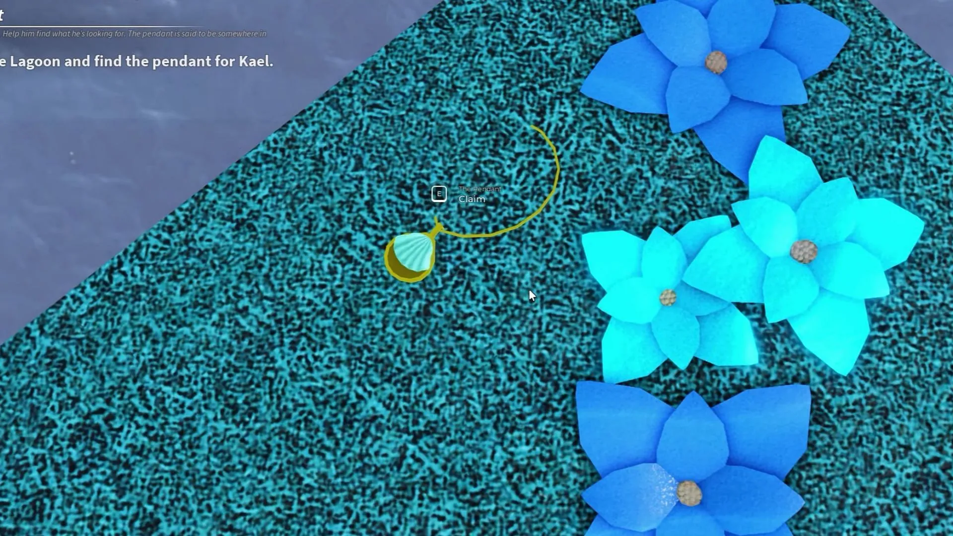 The pendant is located at Azure Lagoon (Image via Roblox || YouTube @Radex Tips)