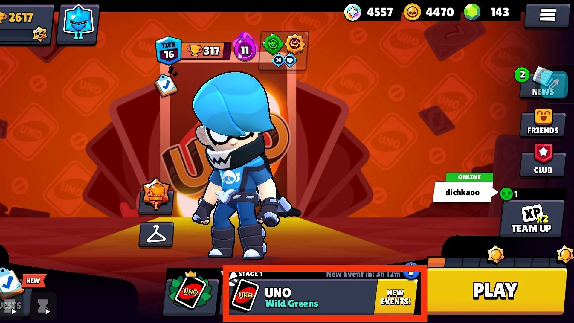 Participate by selecting the UNO Challenge event from the Events tab (Image via Supercell) Participate by selecting the UNO Challenge event from the Events tab (Image via Supercell)