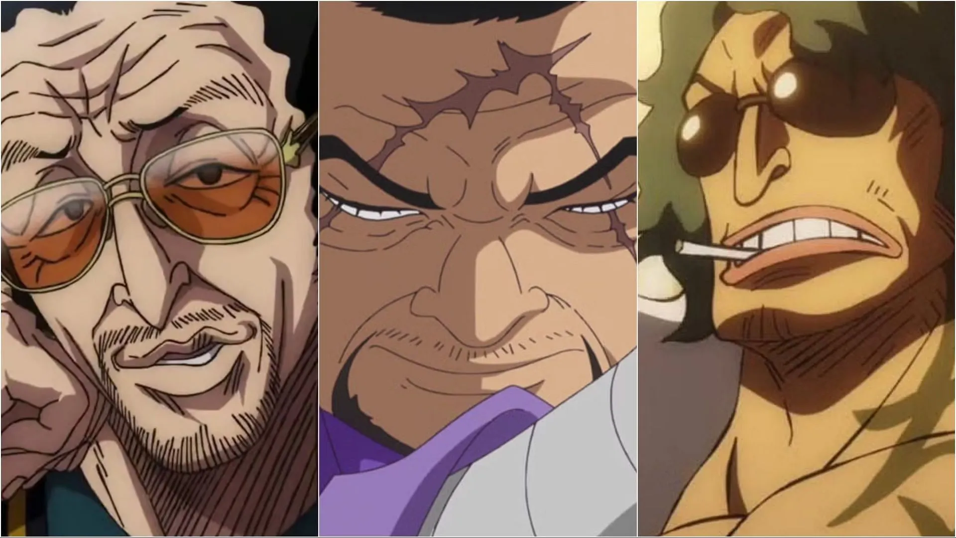 Marine Admirals of the Post-Timeskip Era: Kizaru, Fujitora, and Ryokugyu (Image via Toei Animation) Marine Admirals of the Post-Timeskip Era: Kizaru, Fujitora, and Ryokugyu (Image via Toei Animation)
