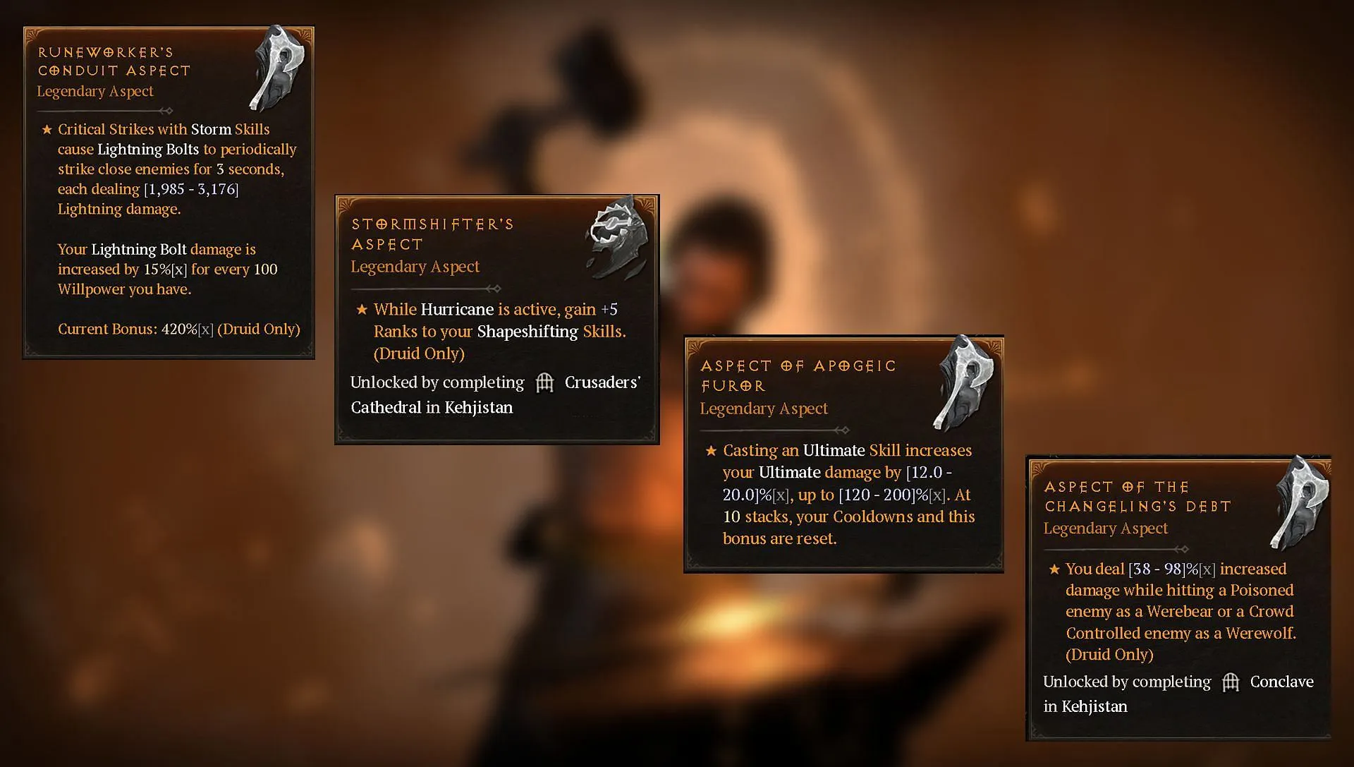 Aspects to look for in Diablo 4 (Image via Blizzard Entertainment) Aspects to look for in Diablo 4 (Image via Blizzard Entertainment)