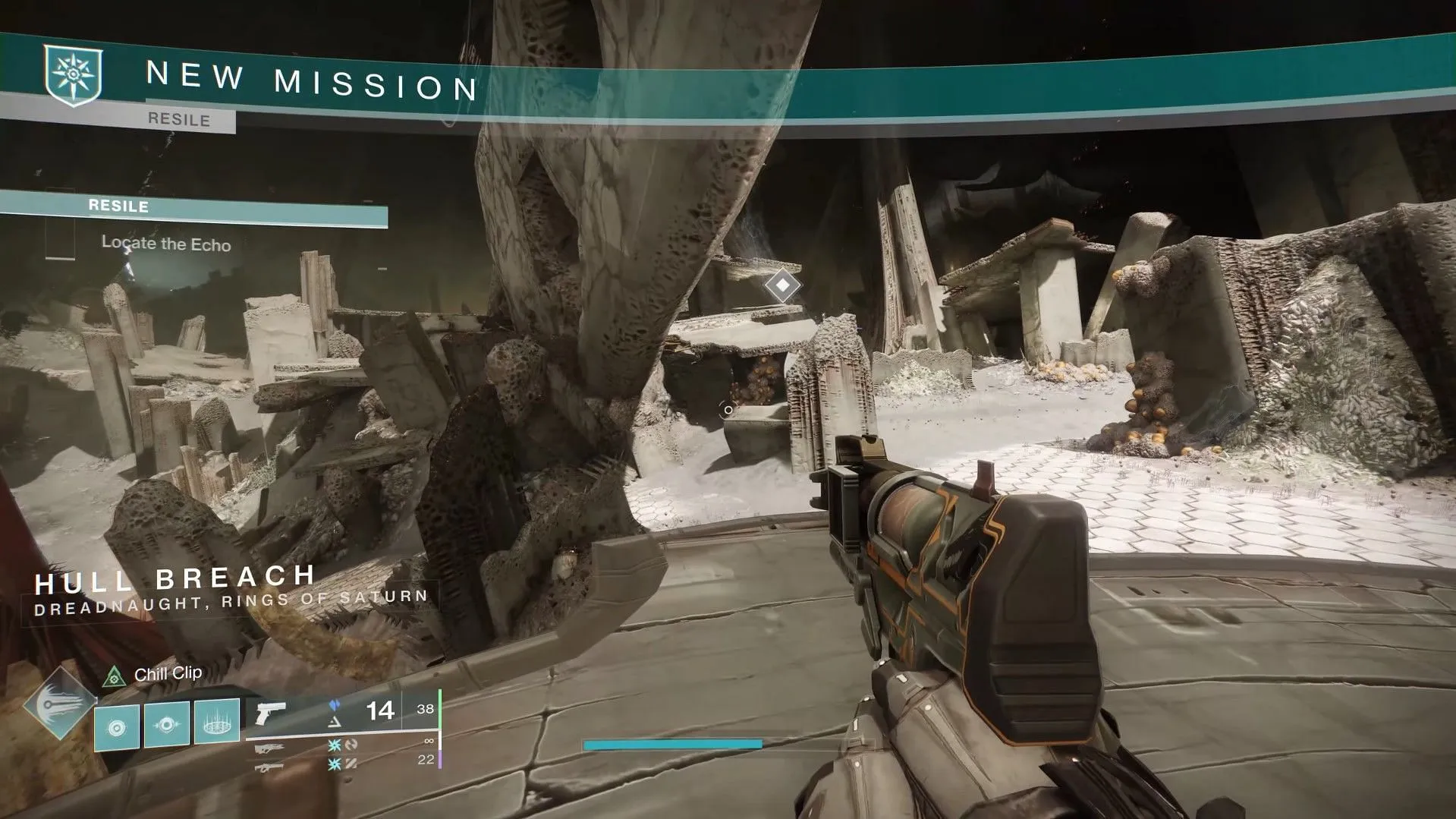 Objective marker in Hull Breach (Image via Bungie/Esoterickk YT) Objective marker in Hull Breach (Image via Bungie/Esoterickk YT)