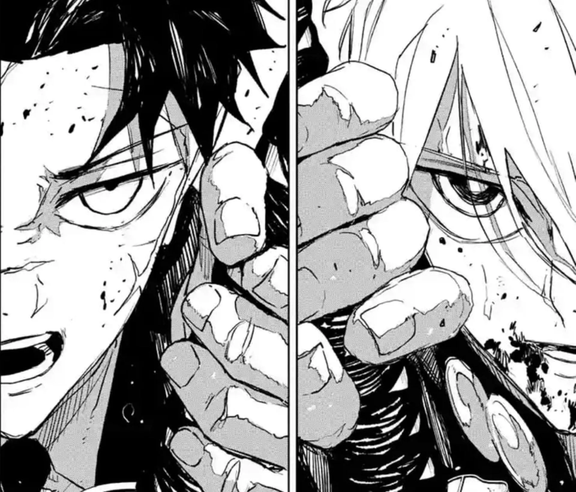 Chihiro vs. Hiruhiko in the chapter (Image via Shueisha)