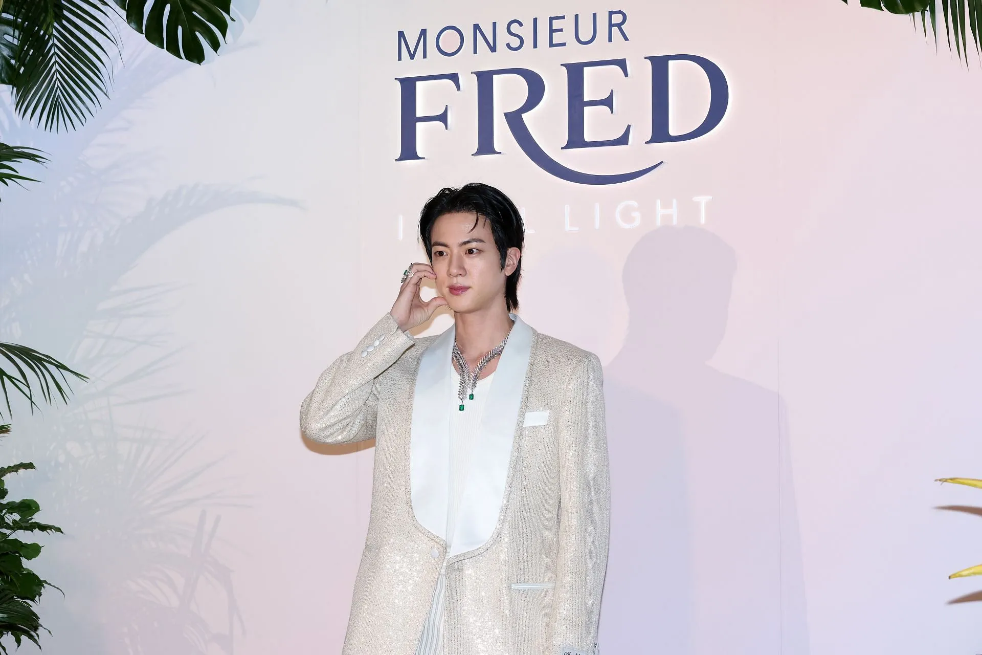 Fred brand global ambassador, Jin attends the photocall for the FRED 'Monsieur Fred Ideal Light' collection at Josun Palace on March 13, 2025 (Image via Getty) Fred brand global ambassador, Jin attends the photocall for the FRED 'Monsieur Fred Ideal Light' collection at Josun Palace on March 13, 2025 (Image via Getty)
