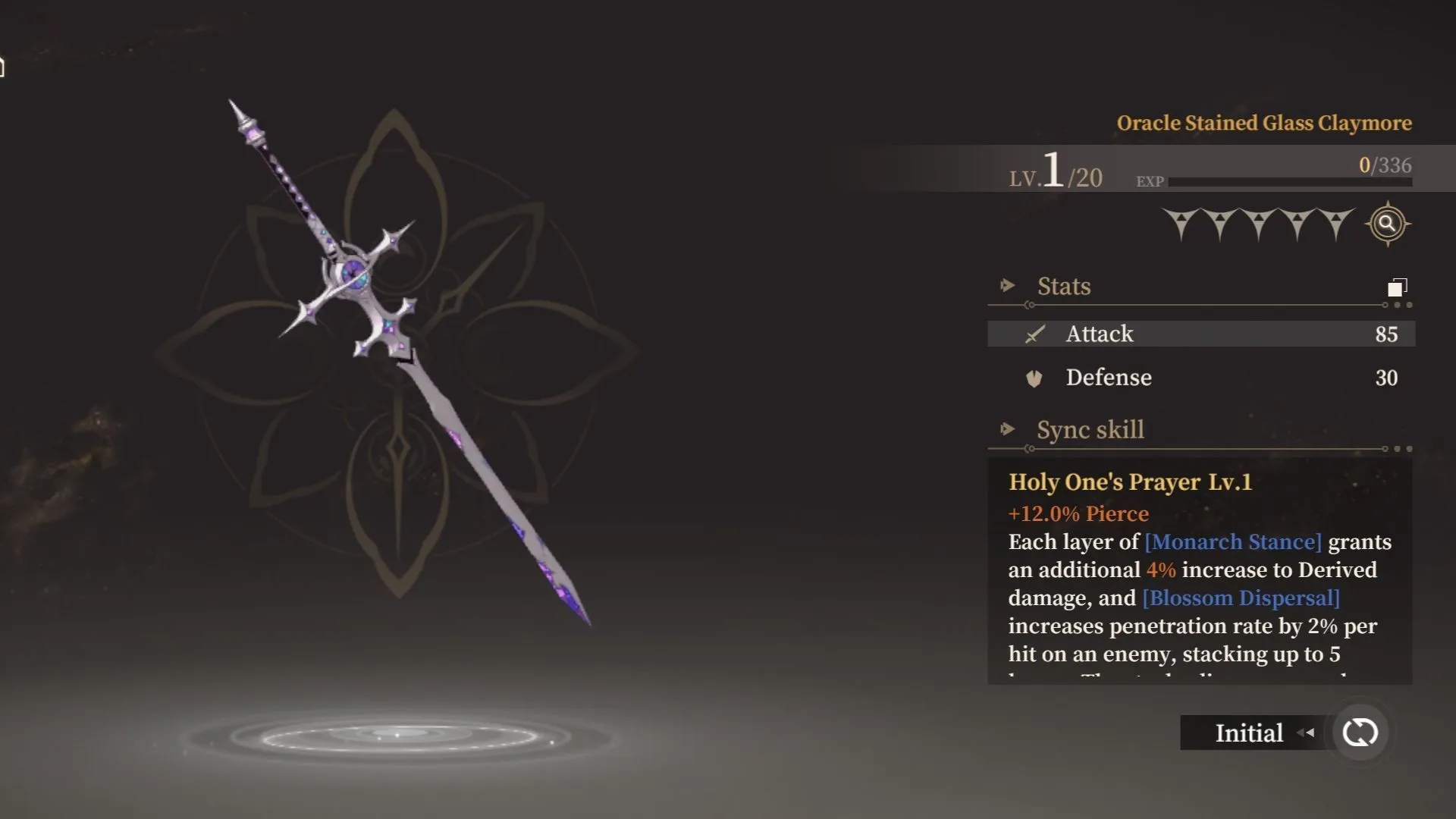 Oracle Stained Glass Claymore weapon (Image via Glohow) Oracle Stained Glass Claymore weapon (Image via Glohow)