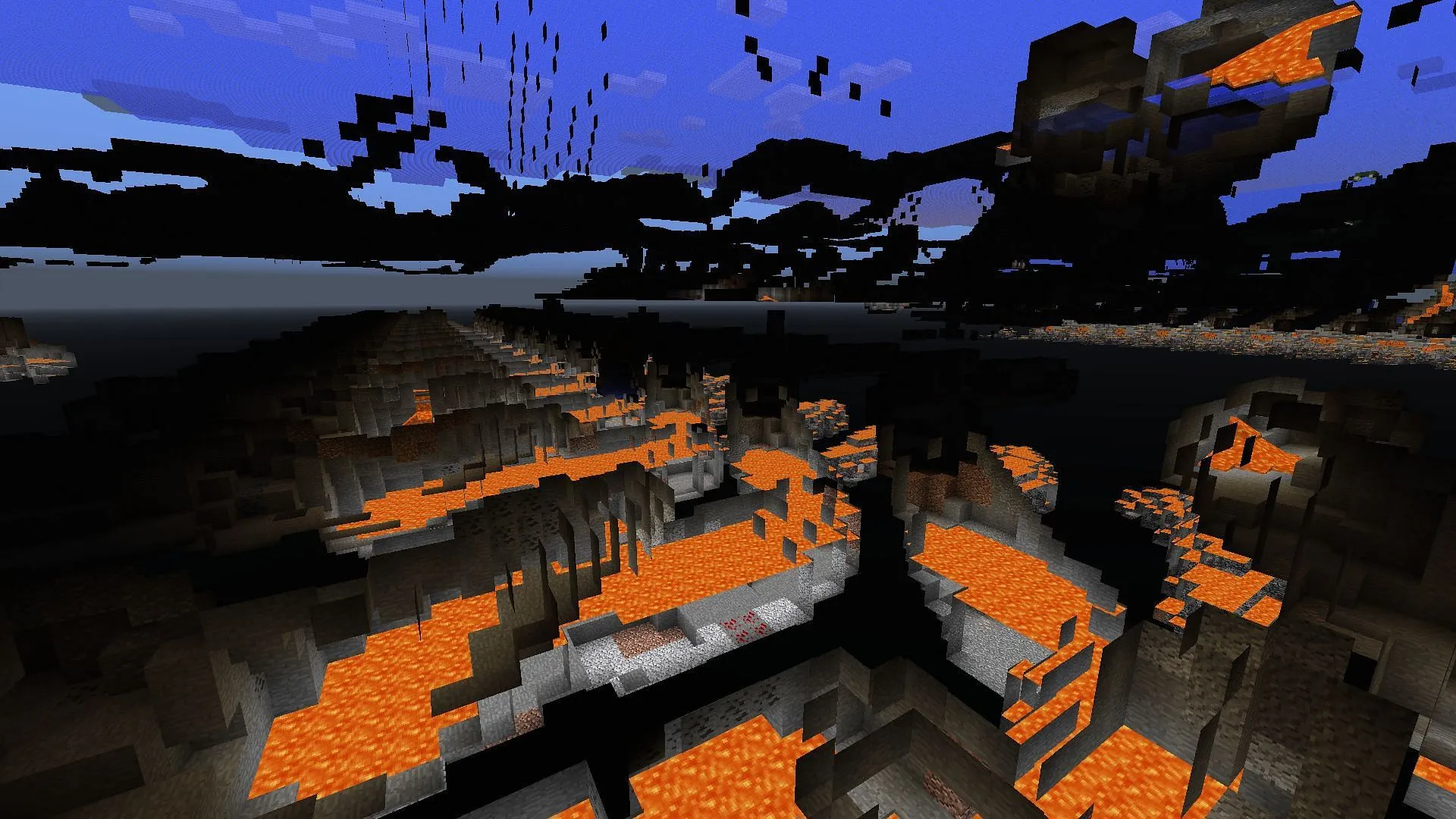 The repeating glitch makes this one of the best Minecraft 1.8.8 seeds that you must try (Image via Sportskeeda Gaming || Mojang Studios)
