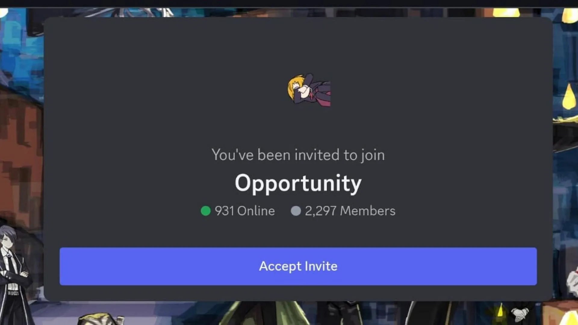 Join the Opportunity Discord server for updates (Image via Roblox)