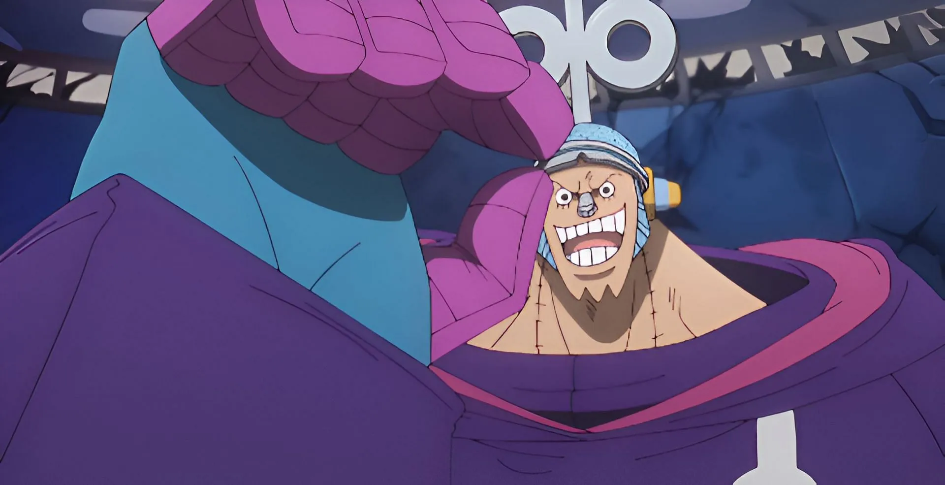 Franky as seen in the anime (Image via Toei Animation)