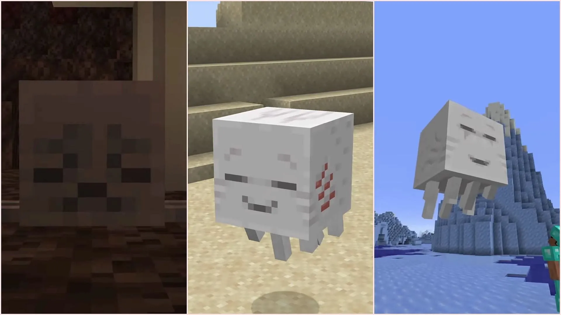 Grow a dried ghast into a ghastling and eventually into a happy ghast. (Image via Sportskeeda Gaming || Mojang Studios)