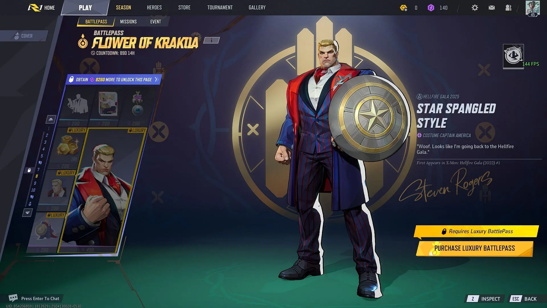 Captain America Star Spangled Style costume in Marvel Rivals Captain America Star Spangled Style costume in Marvel Rivals