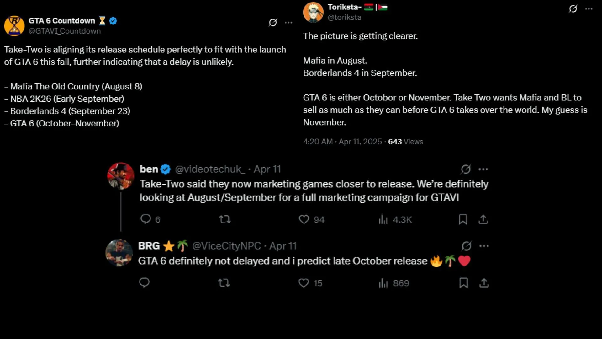 Grand Theft Auto fans react to Mafia The Old Country's leaked potential release date (Images via X) Grand Theft Auto fans react to Mafia The Old Country's leaked potential release date (Images via X)