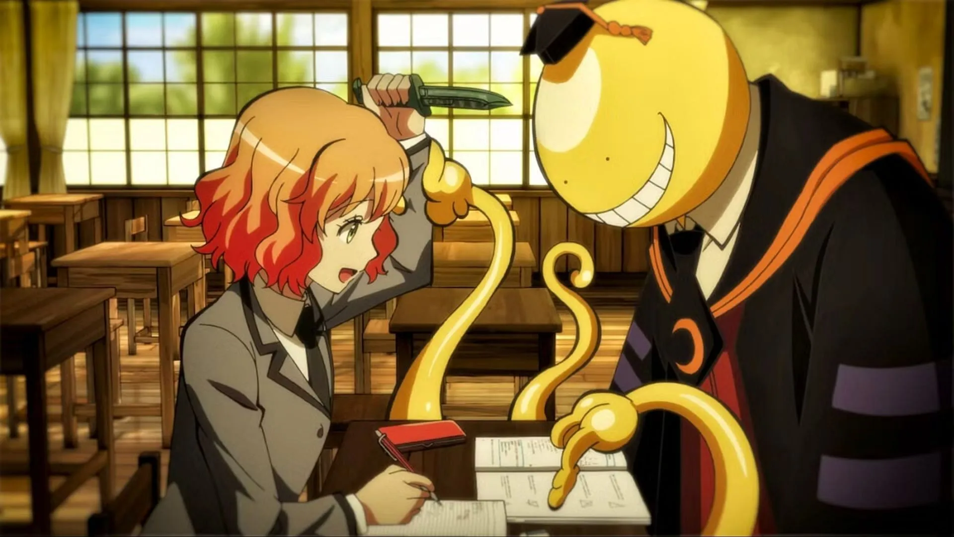 Assassination Classroom is one of the best anime series to feature before the Hunter X Hunter anime (Image via Lerche)