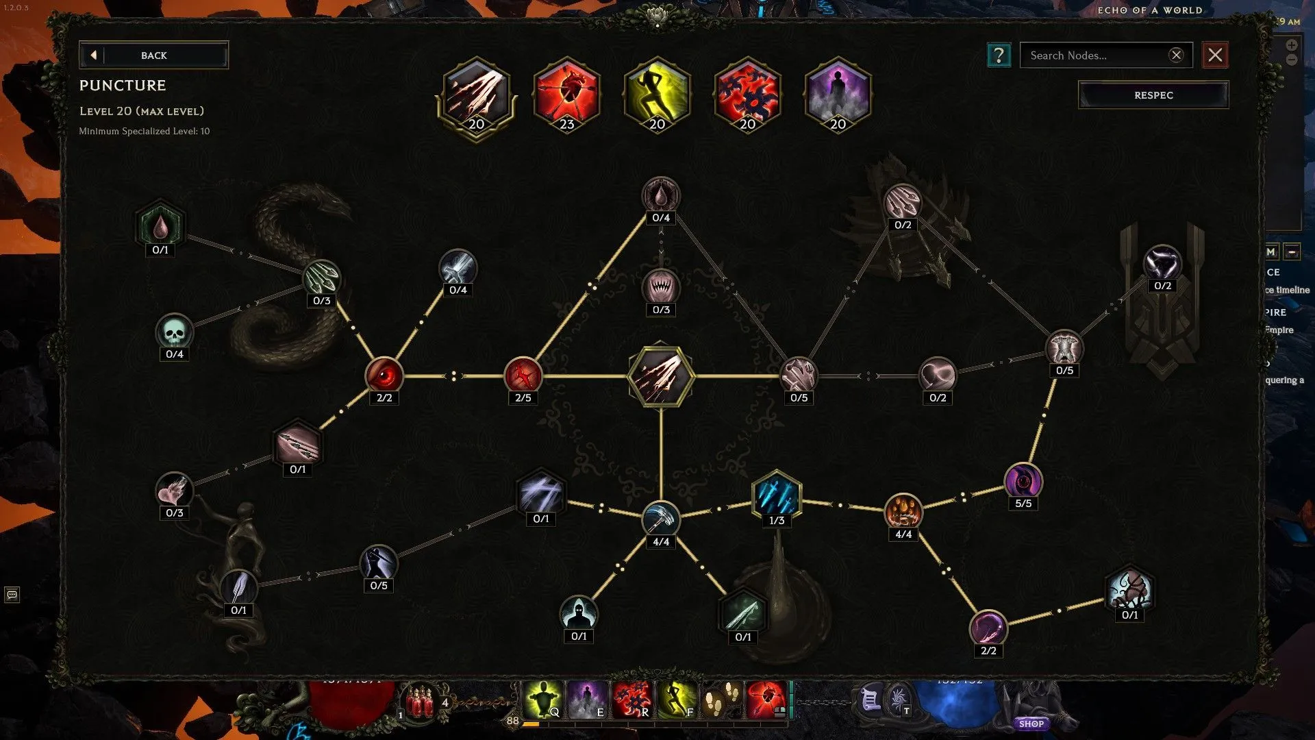 Puncture skill tree (Image via EHG)