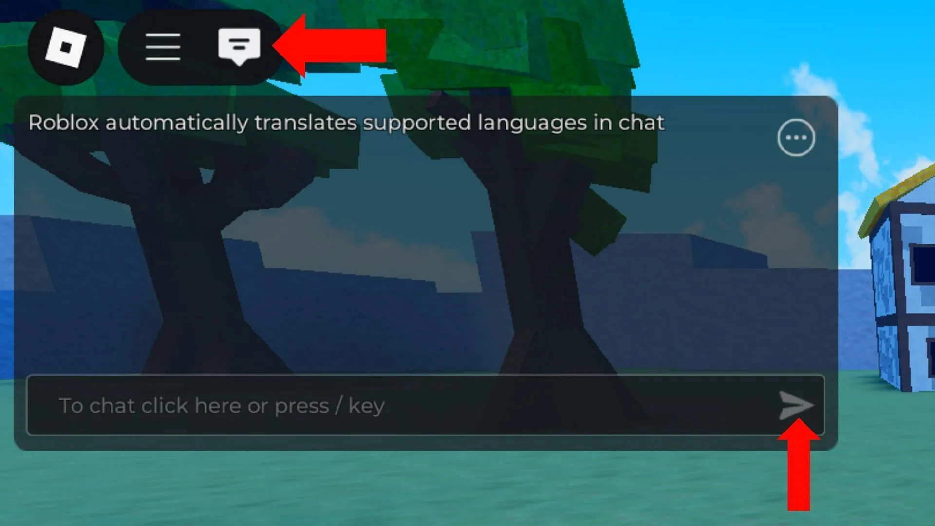 Enter a valid code in the chat box (Image via Roblox) Enter a valid code in the chat box (Image via Roblox)