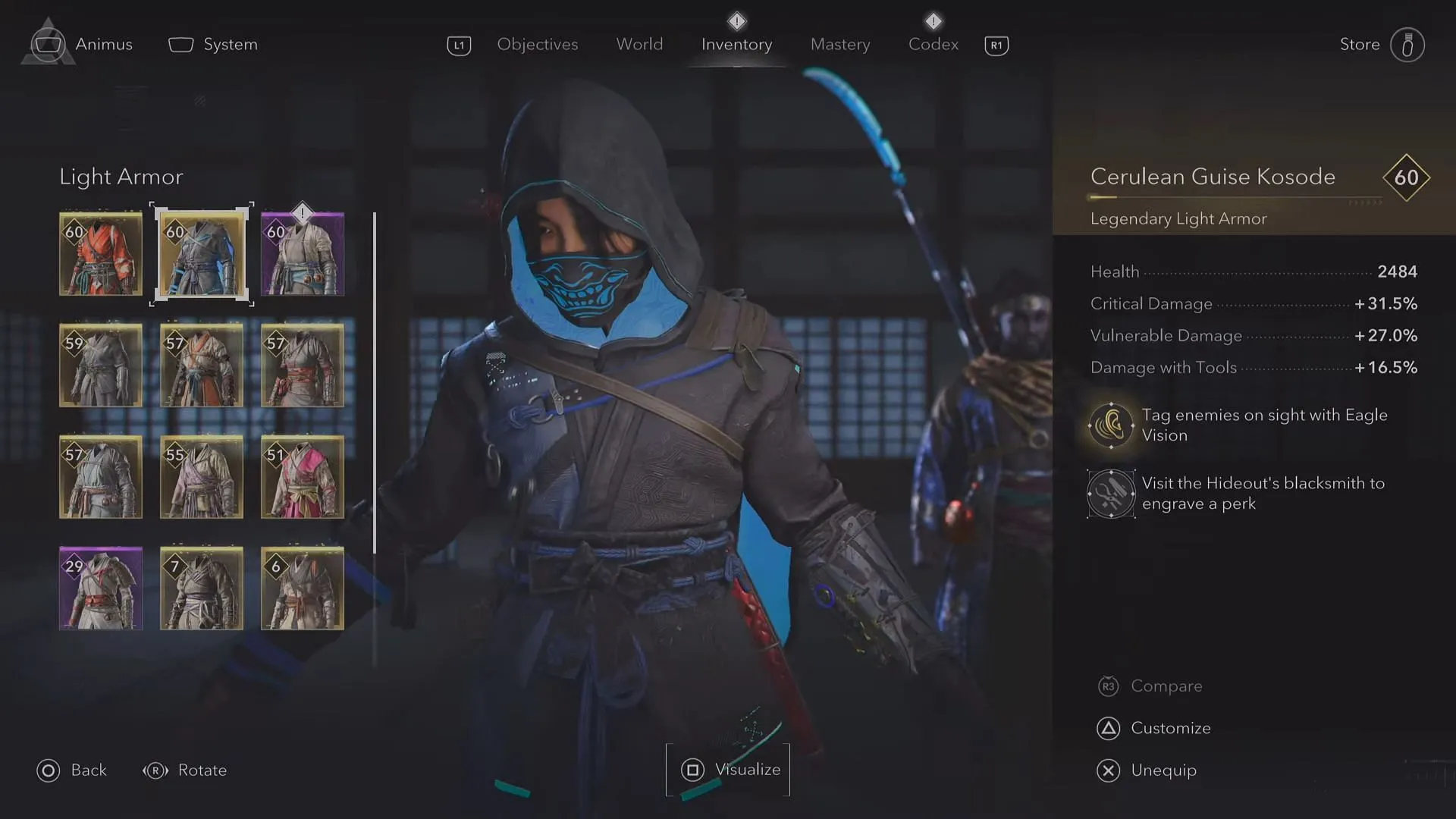 Cerulean Guise Kosode (Image via Ubisoft // YouTube/@manugames92)