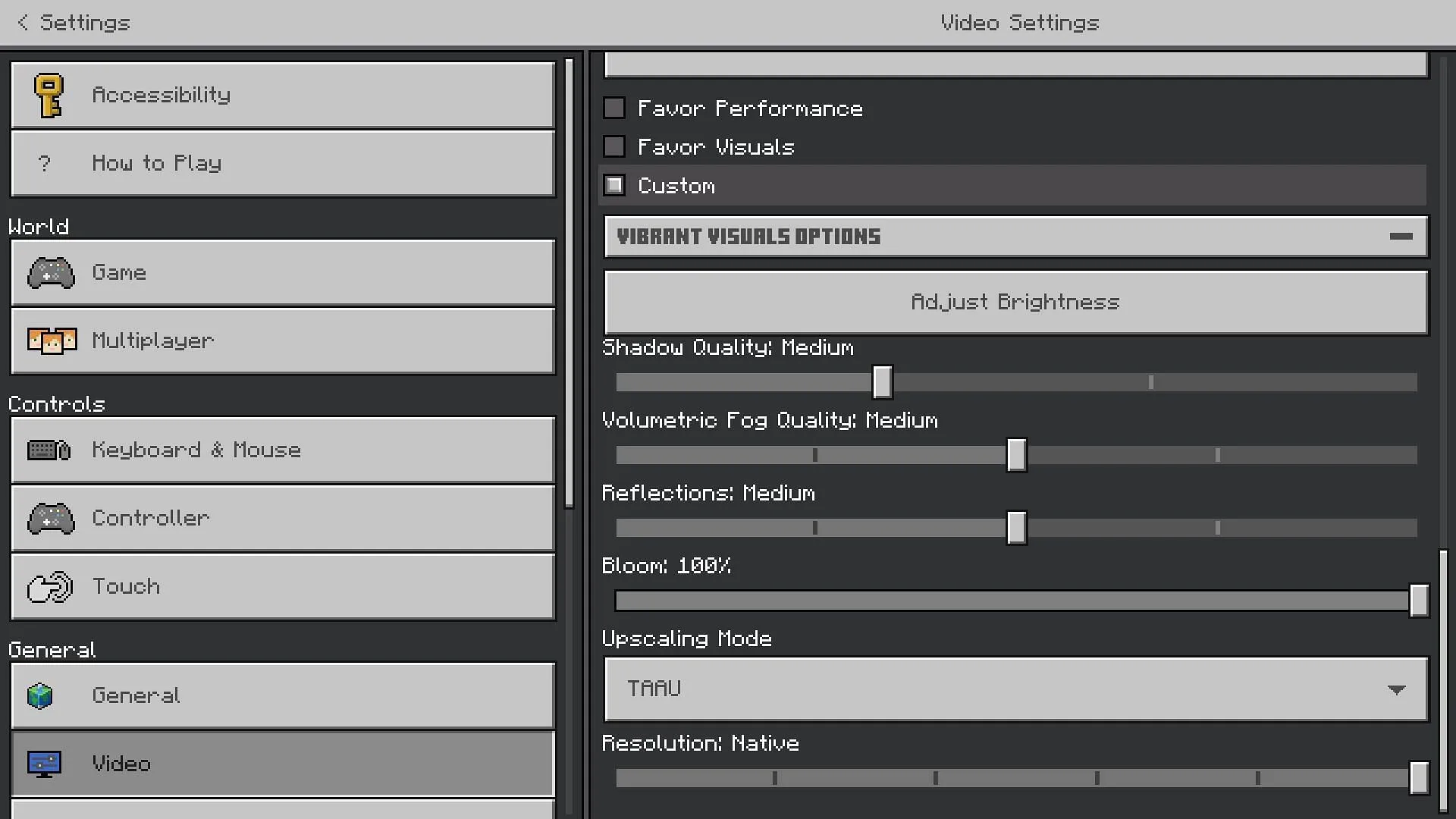 Most devices should be able to run Vibrant Visuals with ease (Image via Sportskeeda Gaming/Mojang Studios)