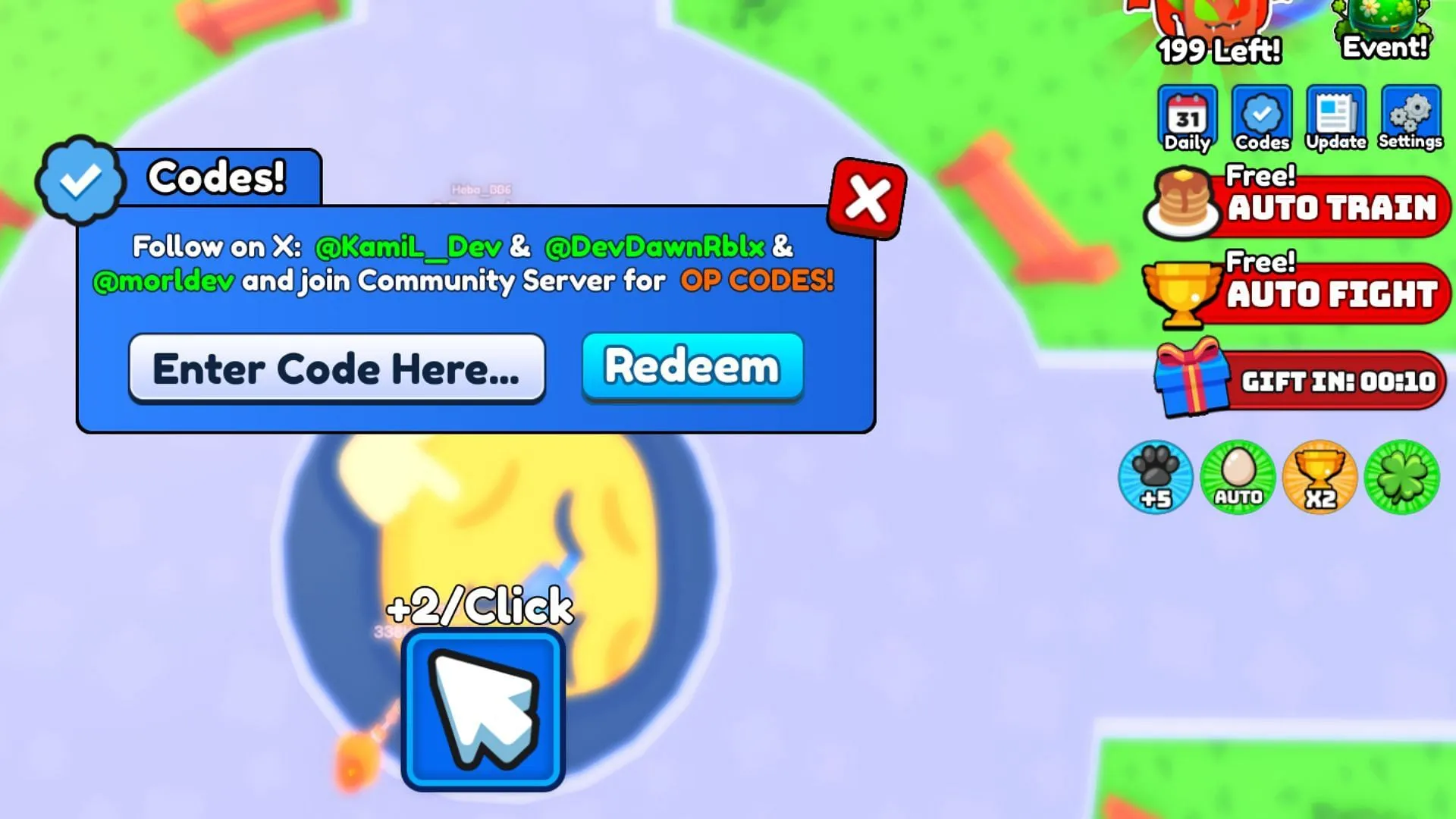 Redeem codes in Pancake Battles (Image via Roblox) Redeem codes in Pancake Battles (Image via Roblox)