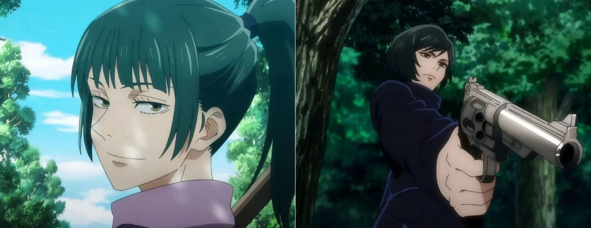 Maki and her sister Mai as depicted in the anime (Image via MAPPA)